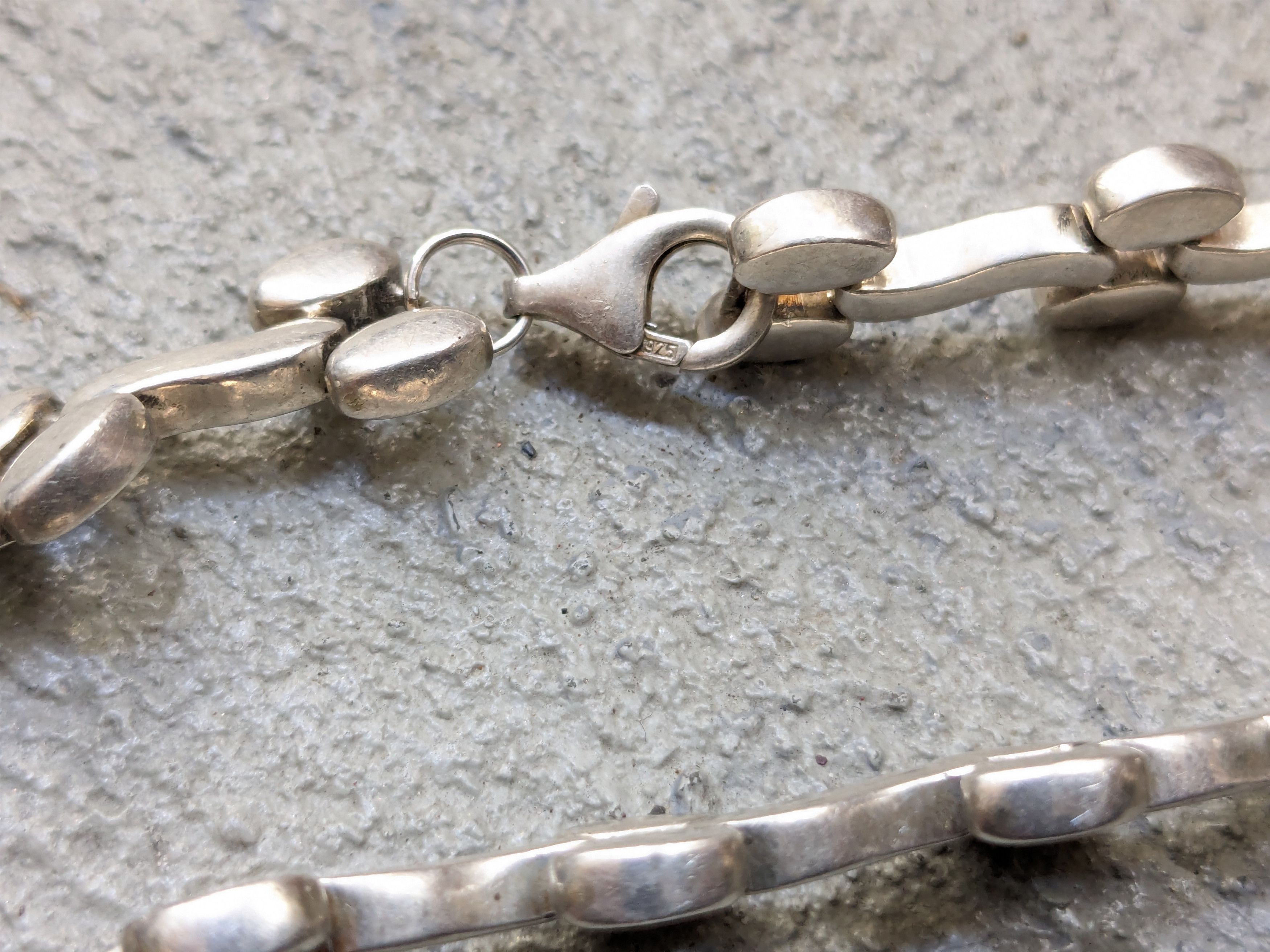 Other Vintage Sterling Silver Bracelet Link Chain 8" Biker Punk Size ONE SIZE - 9 Thumbnail
