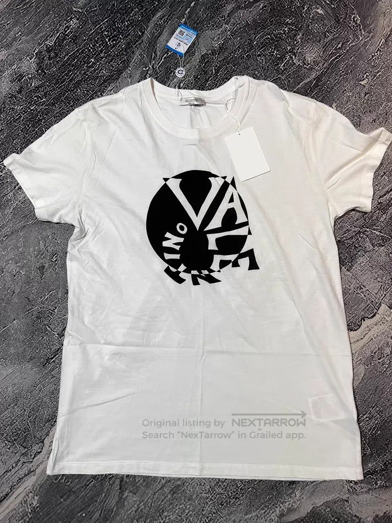 Valentino Valentino White crew neck T-shirt Size L / US 10 / IT 46 - 1 Thumbnail