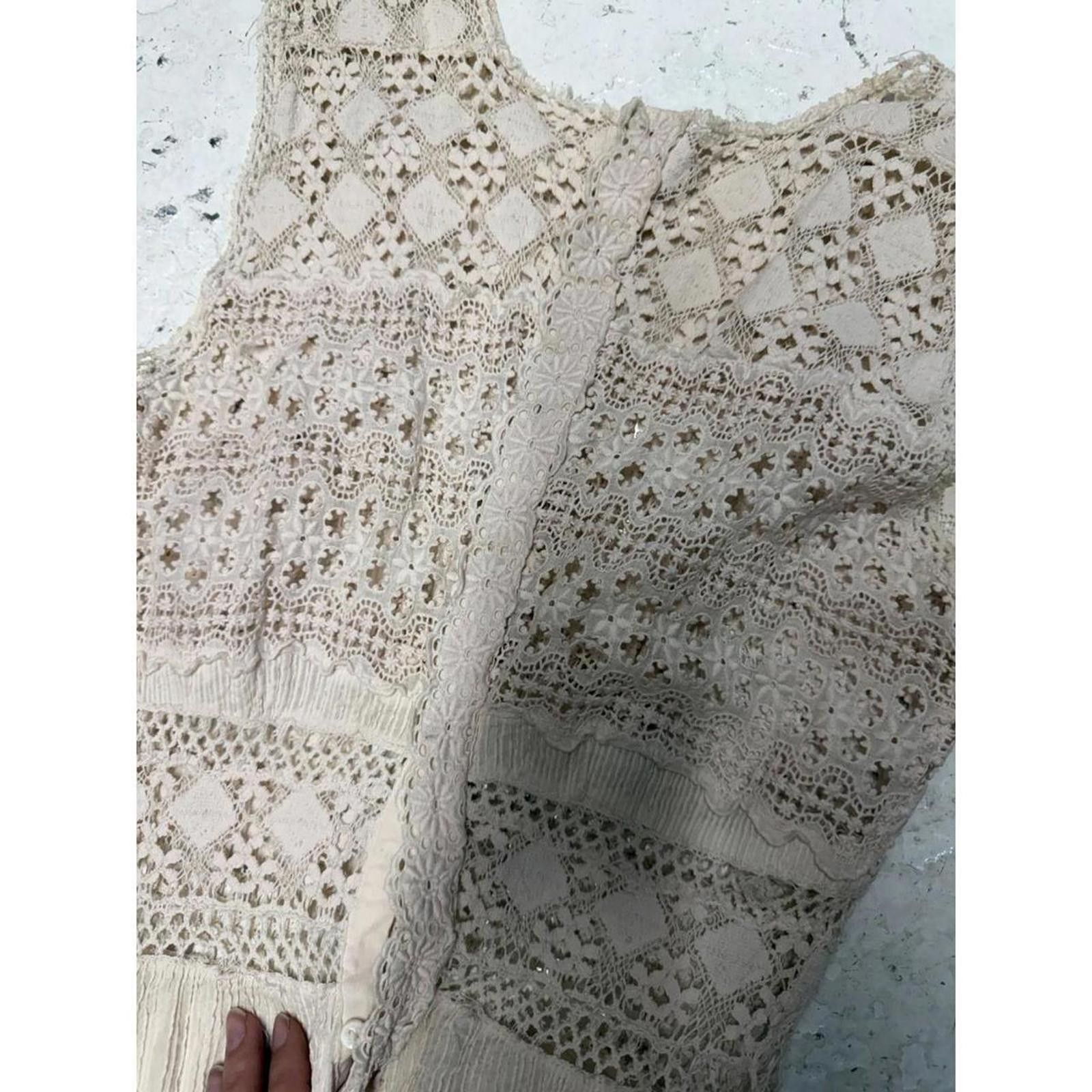 Other Antique Edwardian Lace Dress White Cotton Bridal Size S / US 4 / IT 40 - 7 Thumbnail