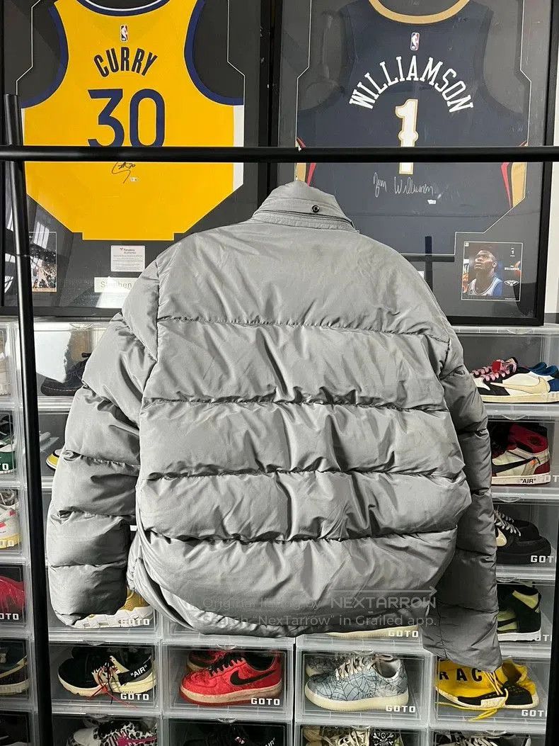Balenciaga Balenciaga Gray Small Logo Down Jacket. Size US M / EU 48-50 / 2 - 2 Thumbnail