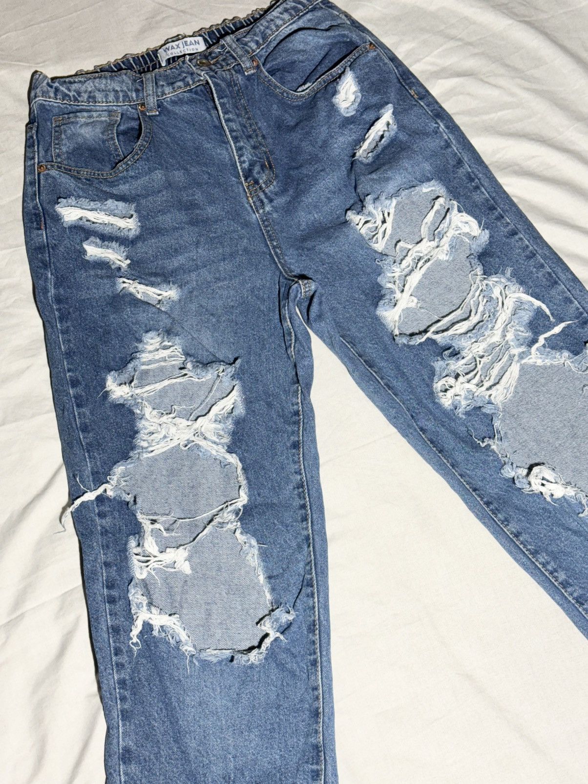 Other Wax Jean Collection Super Distressed High Rise Style Size M Size 30" / US 8 / IT 44 - 3 Thumbnail