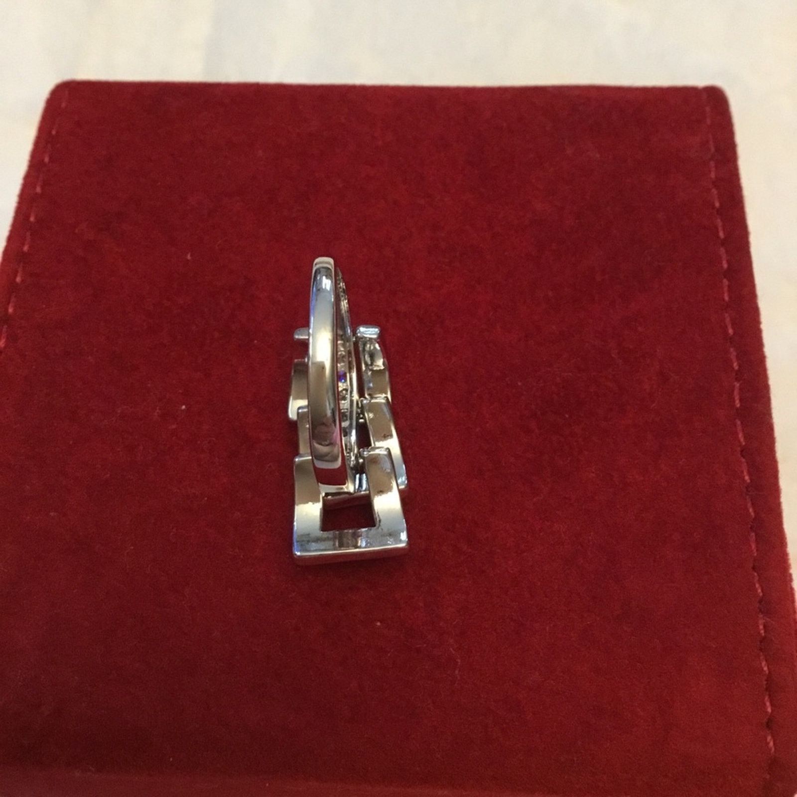 Other Silver Trio-Crystal Rows Ring Size ONE SIZE - 5 Thumbnail