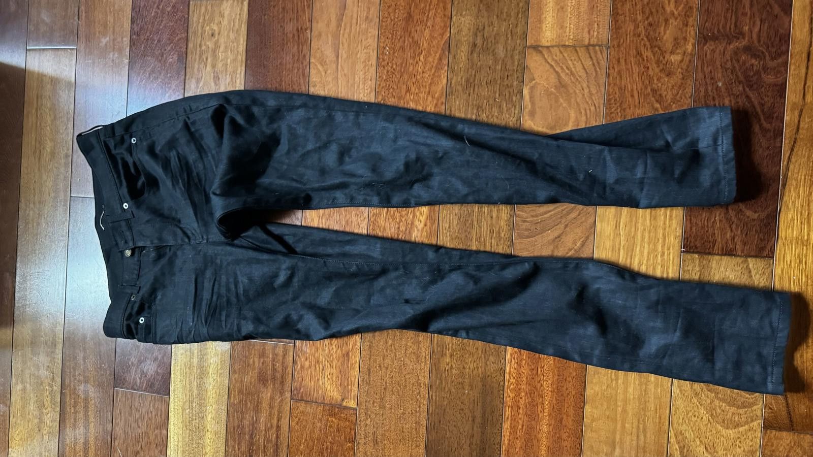 Saint Laurent Paris Saint Laurent D24 Silver Coated Black Denim Jeans Size US 29 - 2 Thumbnail