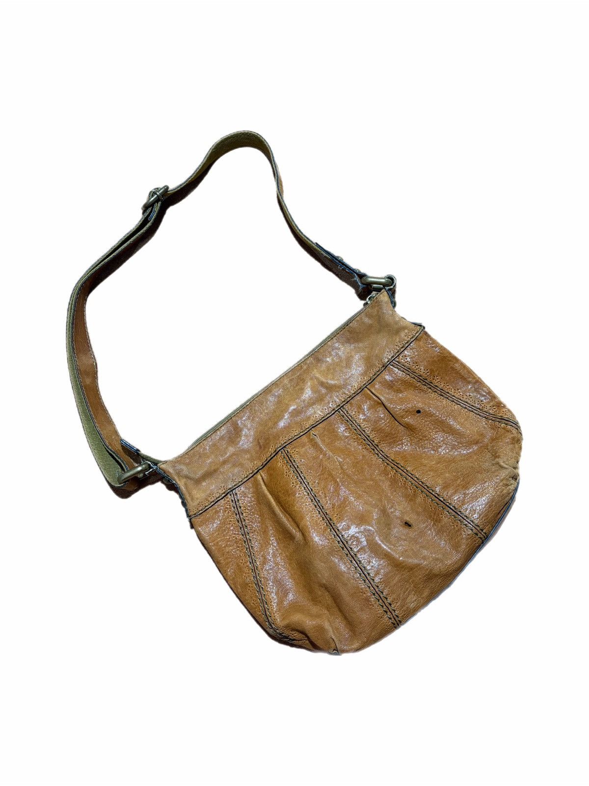 Fossil Fossil Hobo Bag Leather Canvas Floral Embossed Shoulder Zip Size ONE SIZE - 2 Thumbnail
