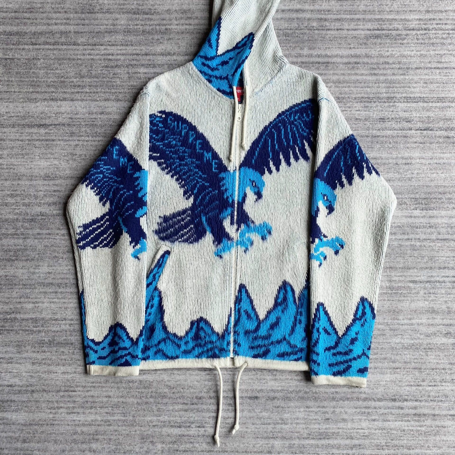 Supreme Supreme Eagle Hooded Zip Knit Cardigan 16FW M Size US M / EU 48-50 / 2 - 1 Thumbnail