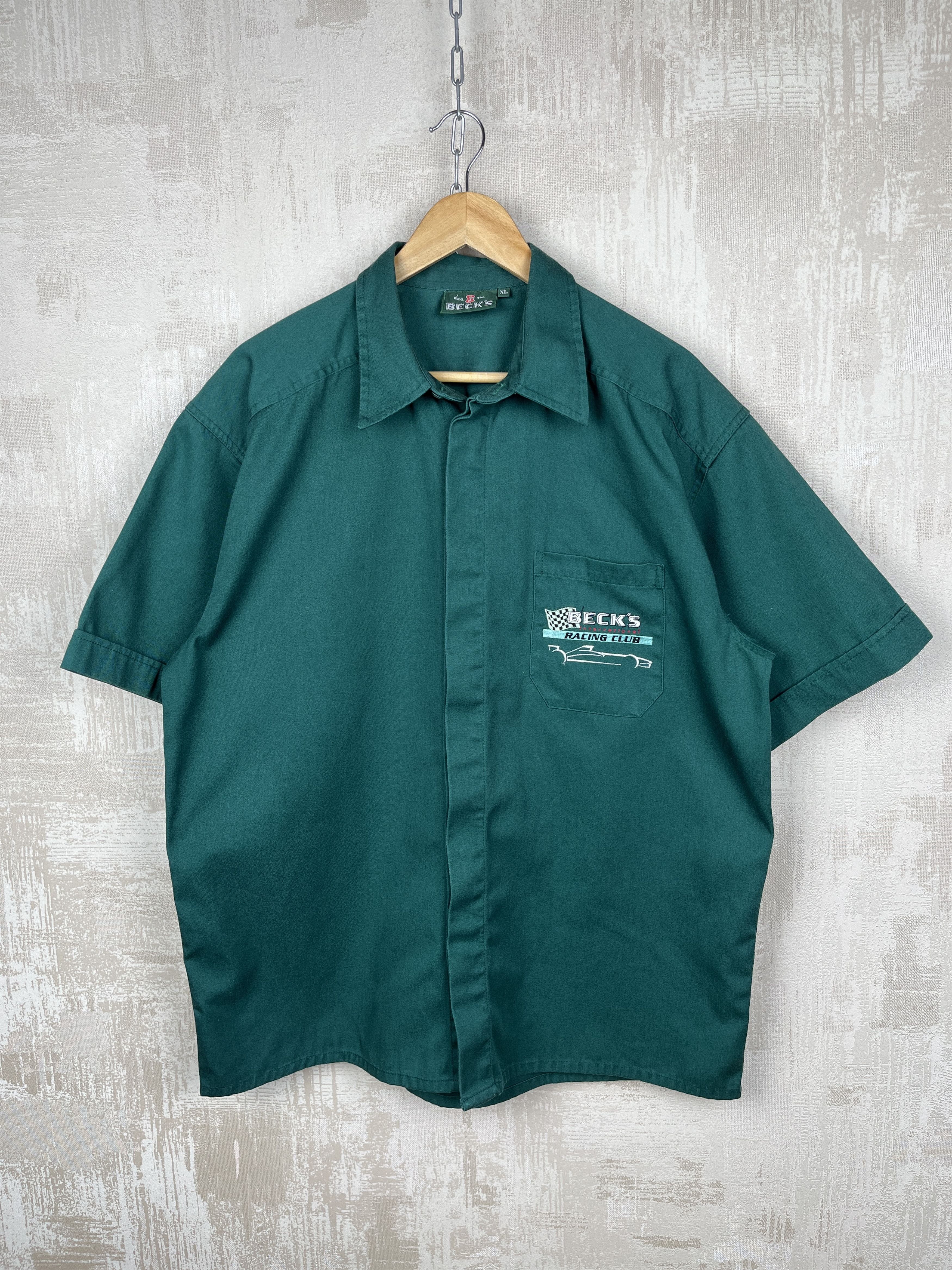 Formula 1 Vintage Beck's Racing Club Formula Uno F1 Short Sleeve Shirt Size US XL / EU 56 / 4 - 7 Thumbnail