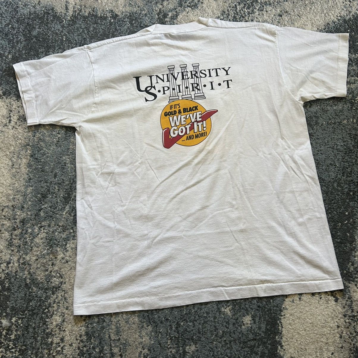 Vintage 90s Purdue Gold Rush card slubby single stitch souvenir tee Size US XL / EU 56 / 4 - 8 Thumbnail