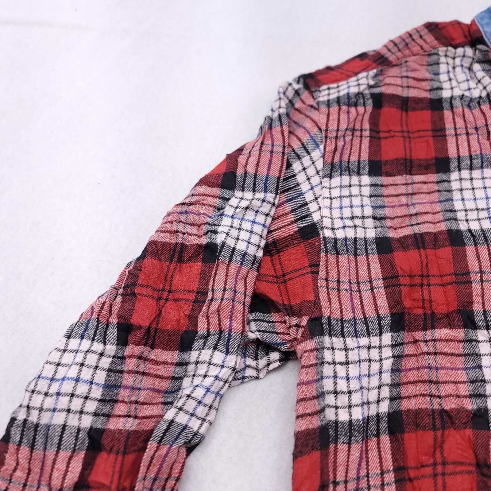 Wrangler Wear First Tartan Flannel Shirt Mens Size Medium M Red White Size US M / EU 48-50 / 2 - 4 Thumbnail