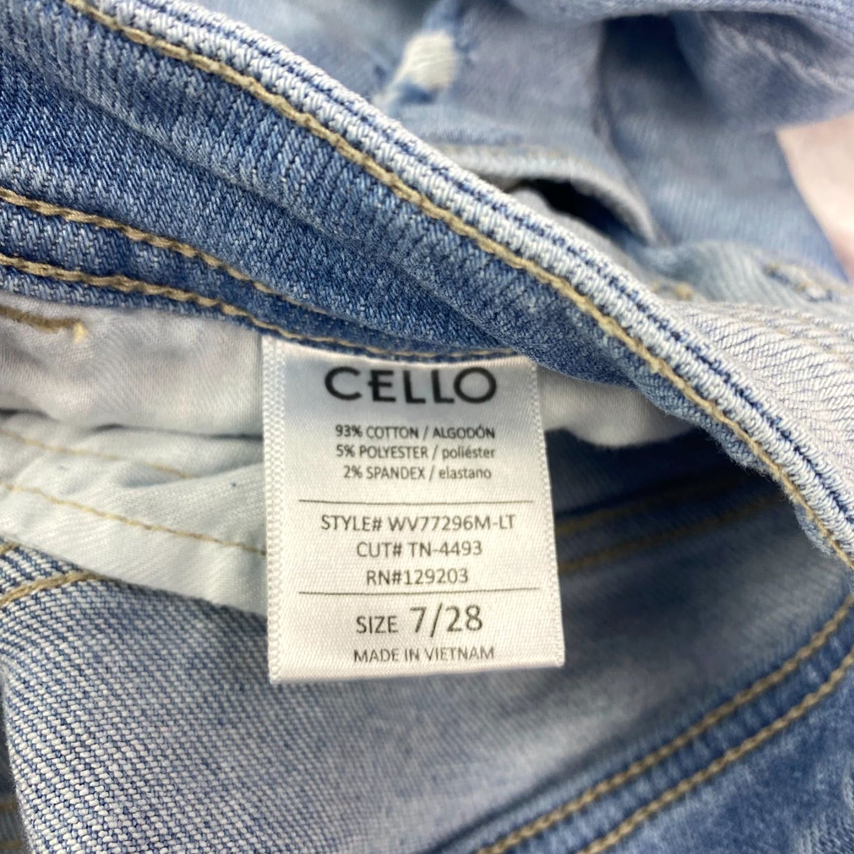 Vintage VINTAGE Cello Jeans Womens Junior Teens 7/28 Mom Skinny High Rise Distressed Button Fly 90s City College Blues Jeans Mens? Size 28" / US 6 / IT 42 - 7 Thumbnail