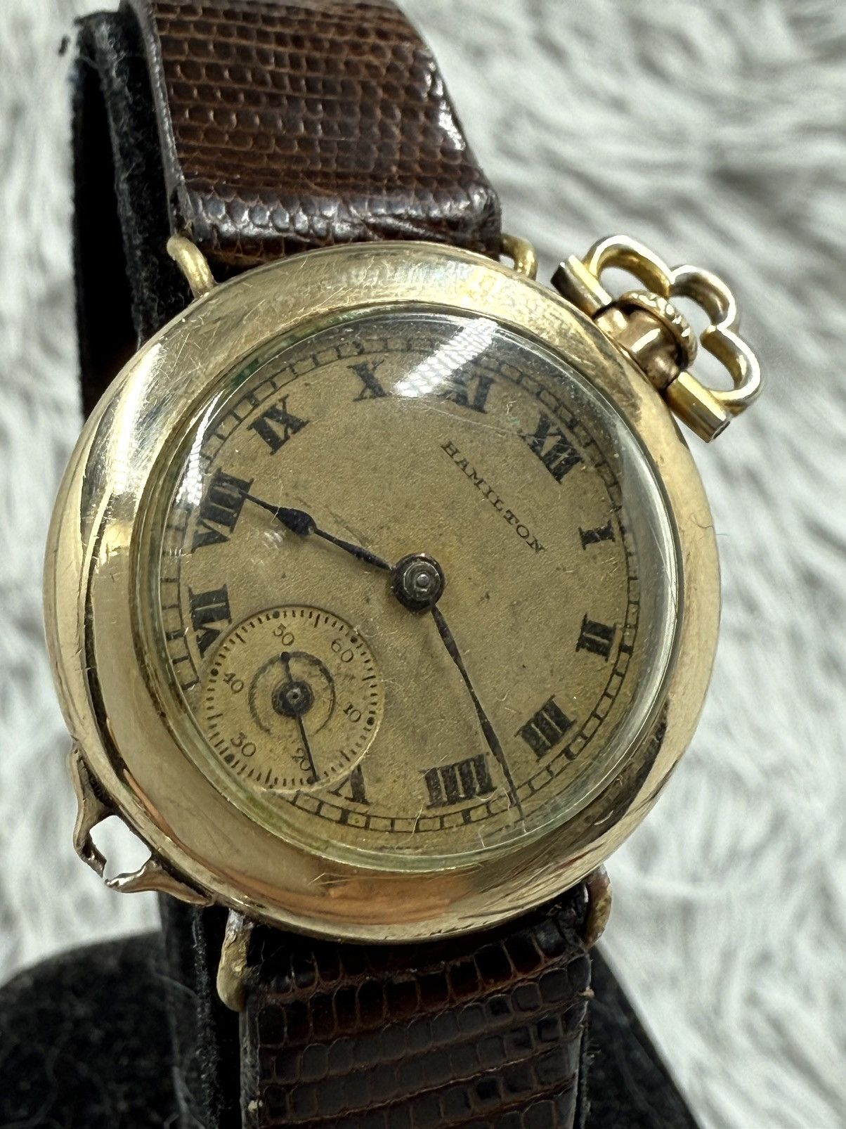 Vintage Vintage Apapt HAMILTON Pocket Watch Swiss Manual Watch Size ONE SIZE - 6 Thumbnail