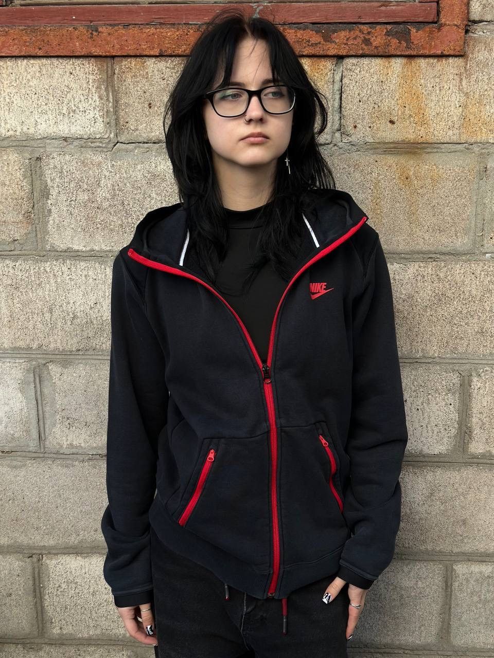 Nike VTG Nike Zip Hoodie Tech Fleece Size M Y2K 00s USA Hype Size US M / EU 48-50 / 2 - 2 Thumbnail