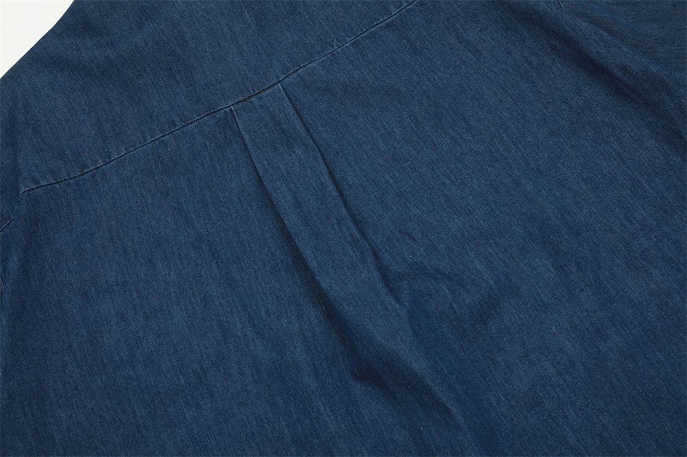 Japanese Brand × Vintage Men's loose casual lapel denim cargo shirt y2k Size US M / EU 48-50 / 2 - 5 Thumbnail