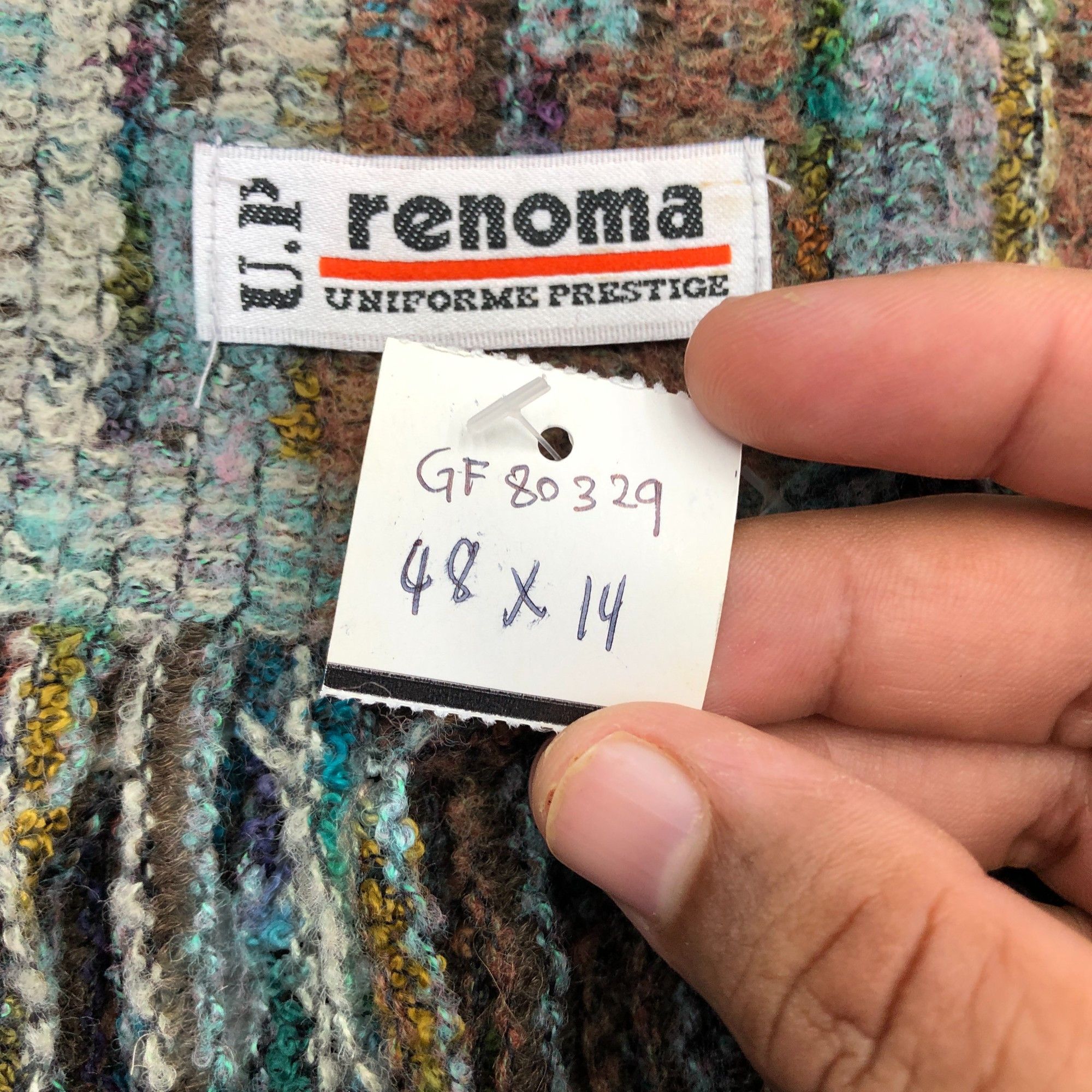 Renoma Vintage 90s Renoma Scarf Muffler Wool Cashmere Scarves Size ONE SIZE - 5 Thumbnail