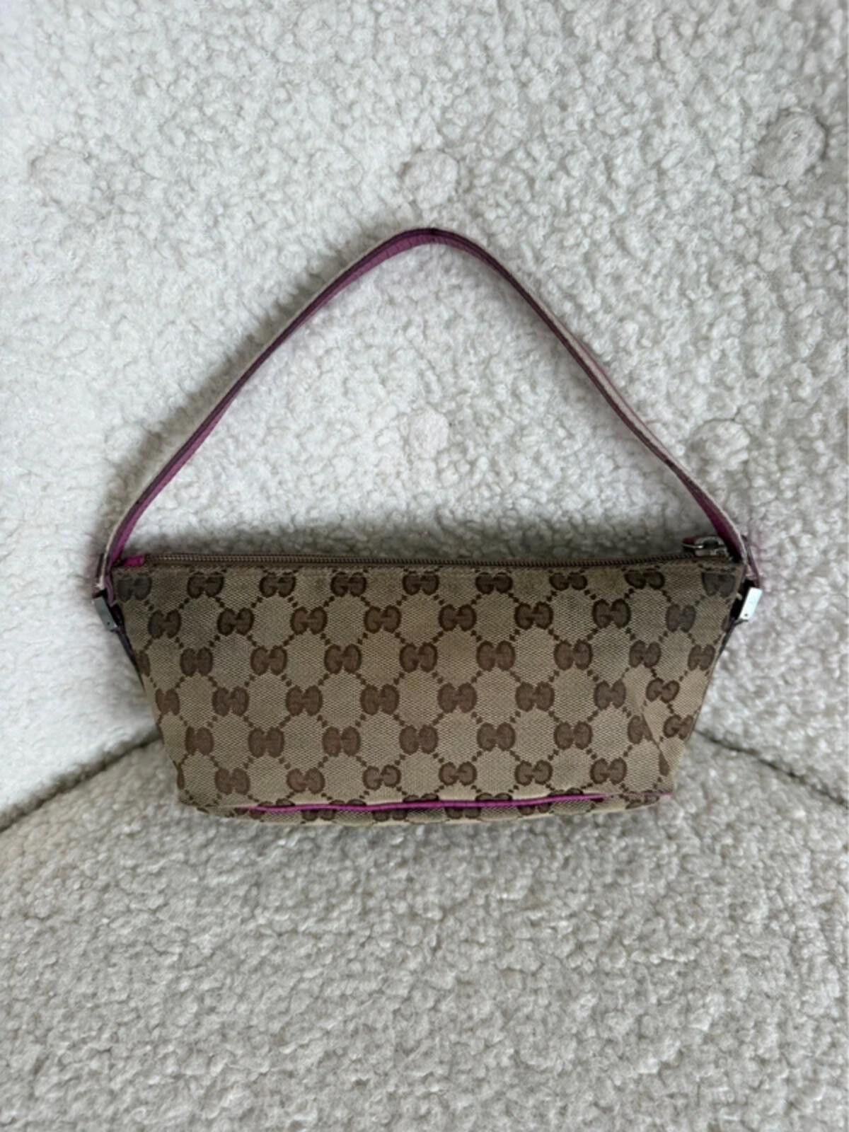 Gucci Pink Gucci GG Canvas Pochette Size ONE SIZE - 4 Thumbnail