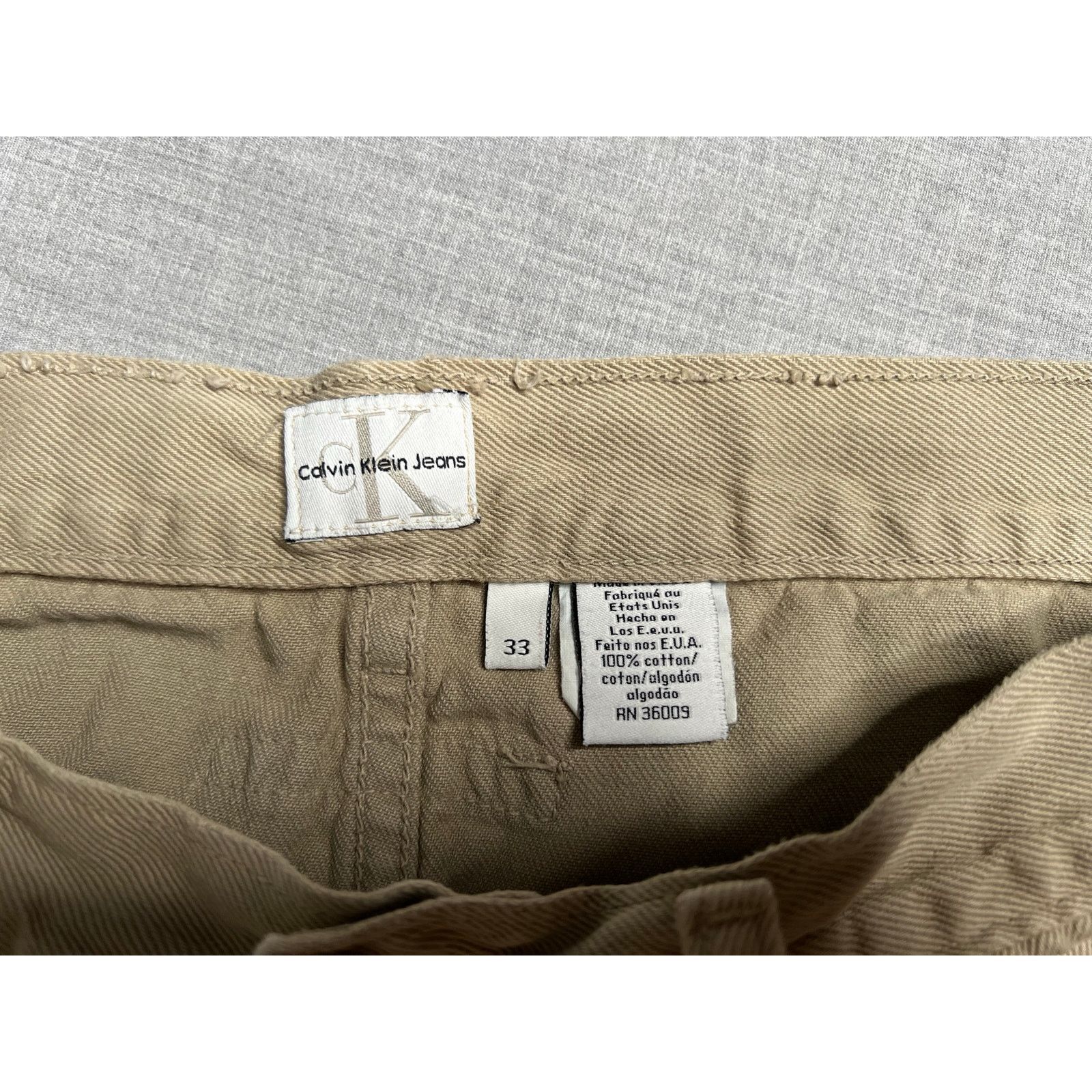 Calvin Klein Vintage Calvin Klein Jeans Baggy Khaki Carpenter Pants 33 Size US 33 - 3 Thumbnail