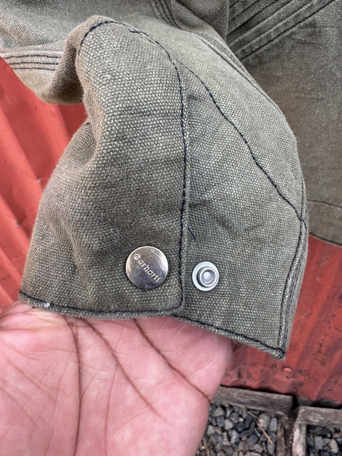 Carhartt Vintage Carhartt detroit Green lined J01 BLK CROPPED Jacket Size US L / EU 52-54 / 3 - 10 Thumbnail