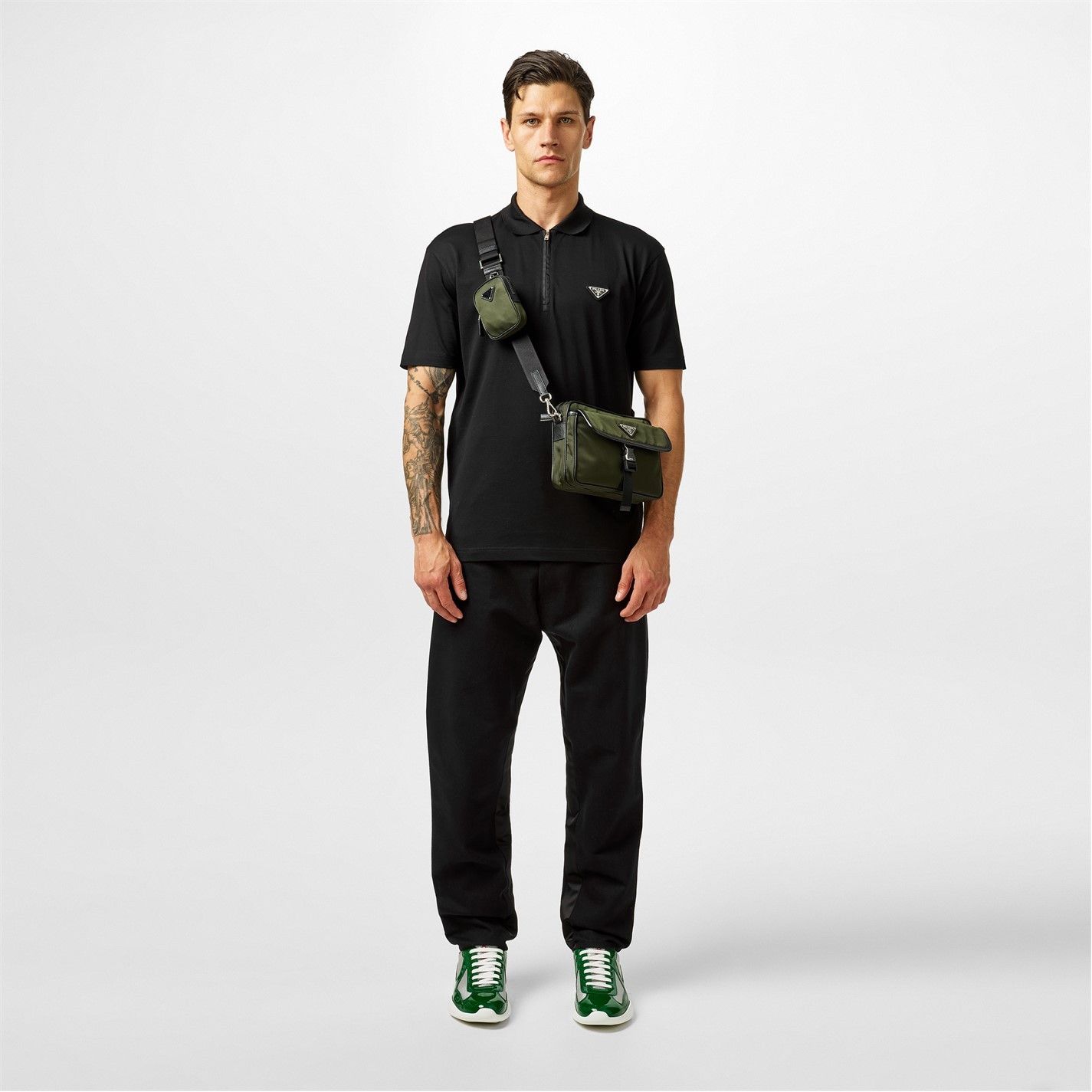 Prada PRADA Triangle Logo Polo Shirt Size US S / EU 44-46 / 1 - 5 Thumbnail
