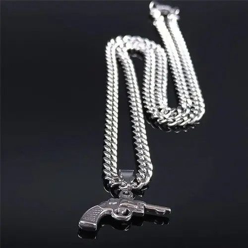 Jewelry Punk Gun Pendant Necklaces Size ONE SIZE - 3 Thumbnail