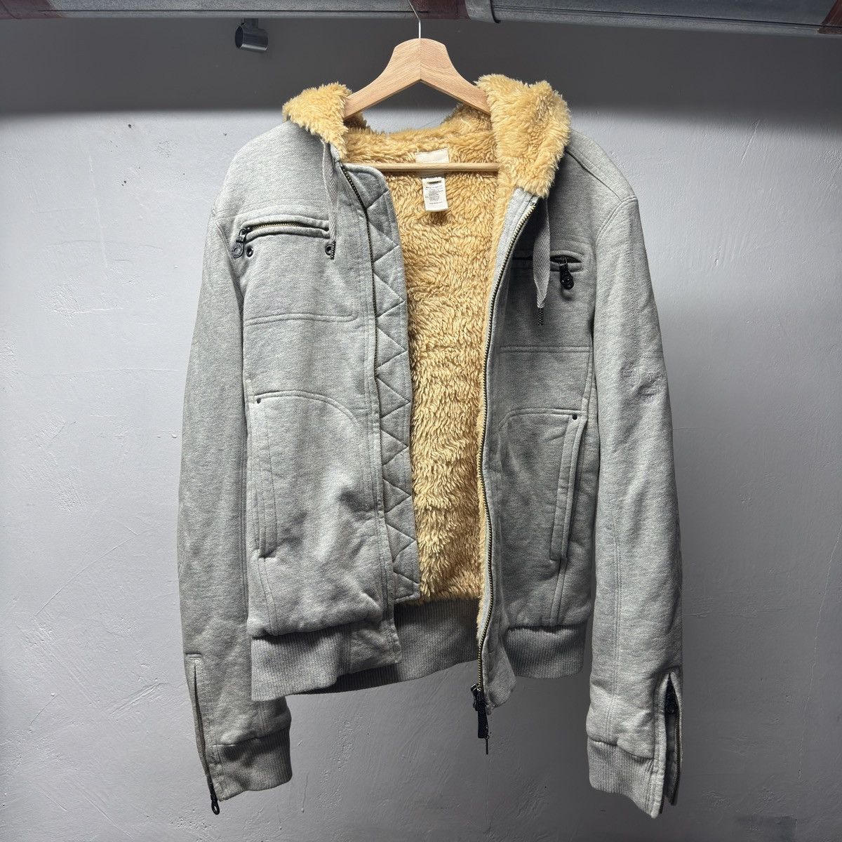 Diesel Diesel Faux Fur Lined Zip Up Hoodie ifsixwasnine ERD Grunge Size US L / EU 52-54 / 3 - 1 Thumbnail