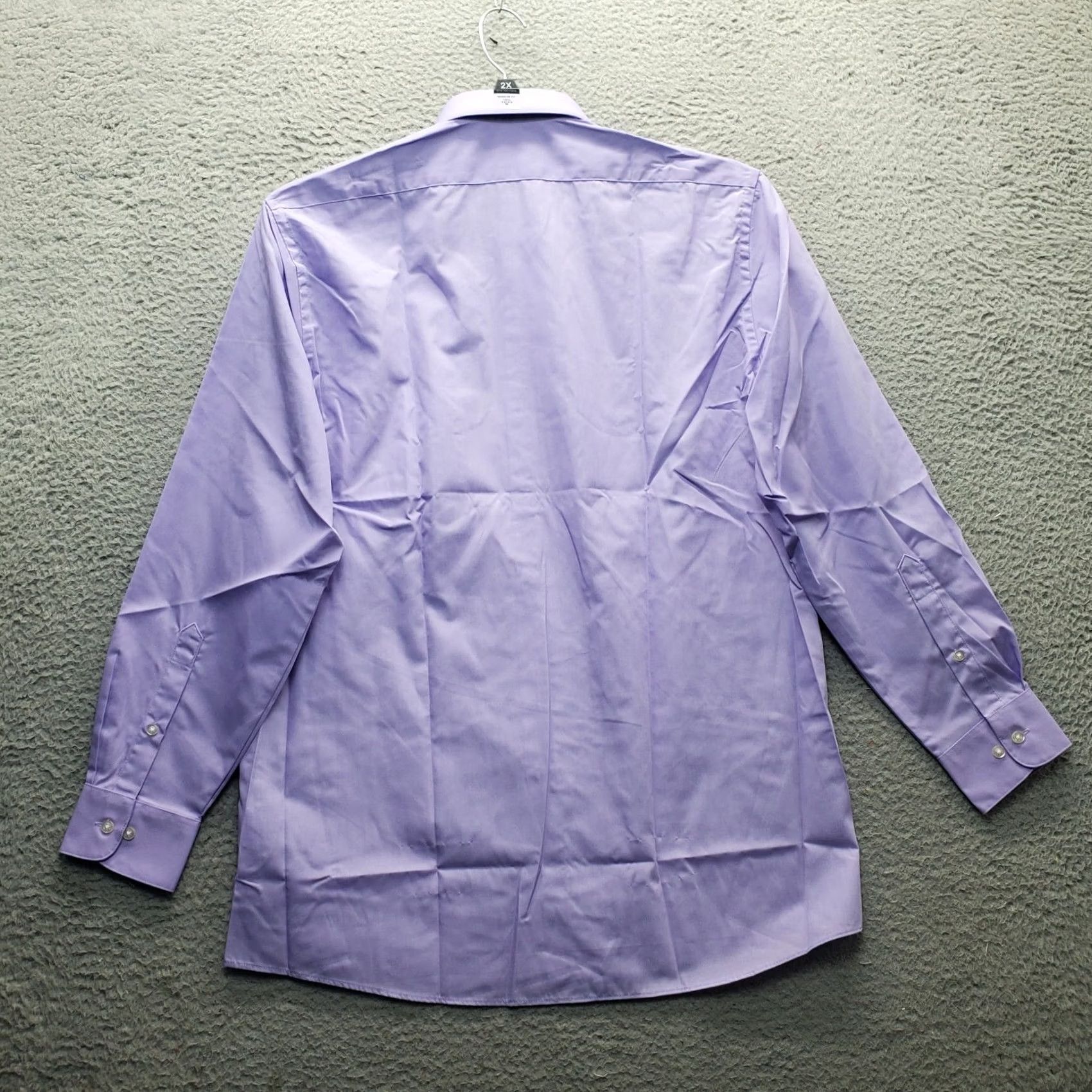 Van Heusen Van Heusen Dress Shirt Men M Purple Regular Button-Down Wrinkle Free Leaded by Van Heusen Shirt Mens M Purple Regular Knit? Size 40R - 2 Thumbnail