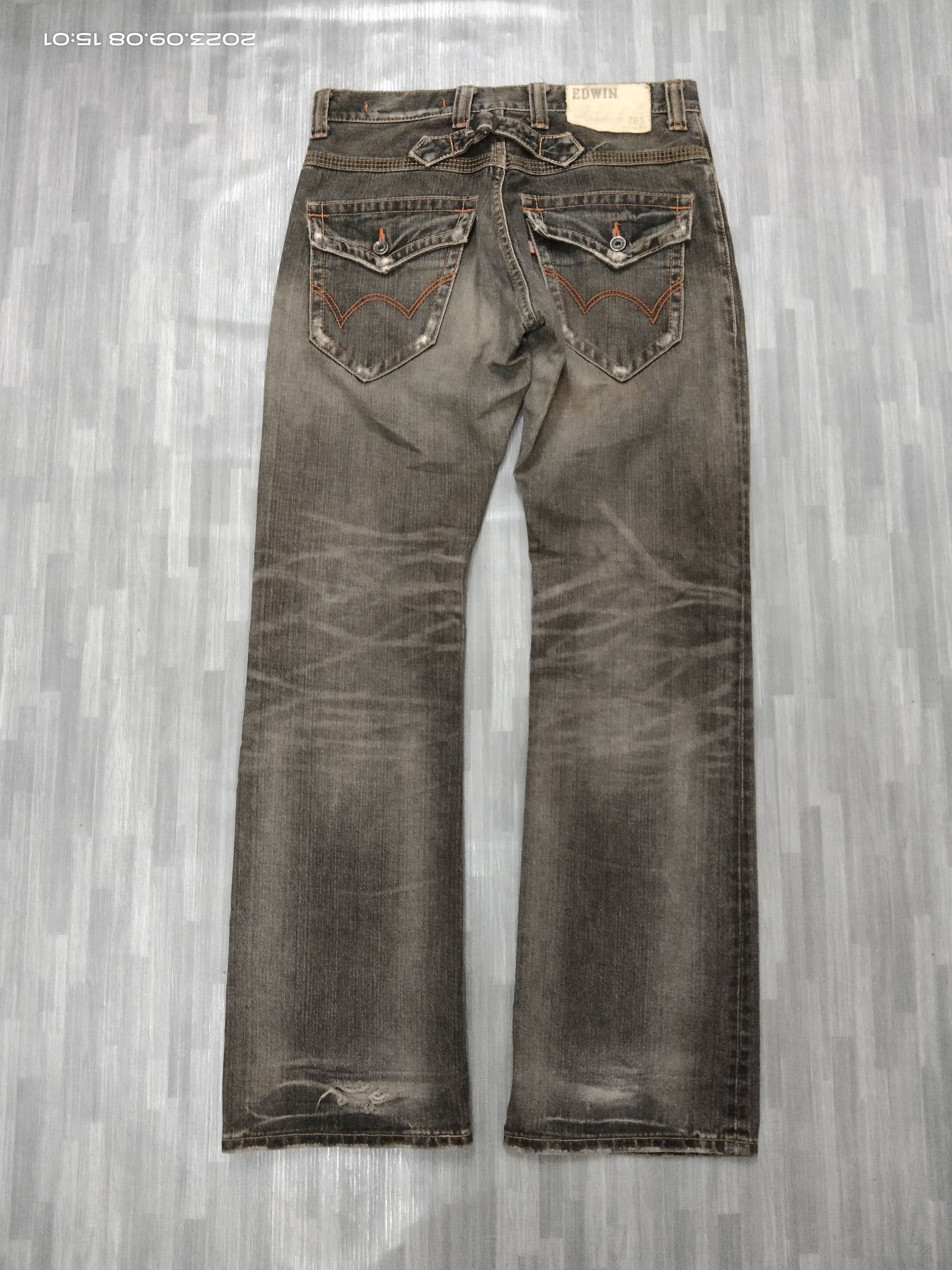 Japanese Brand FLARE SICK EDWIN JAPAN DENIM PANTS Size US 31 - 3 Thumbnail