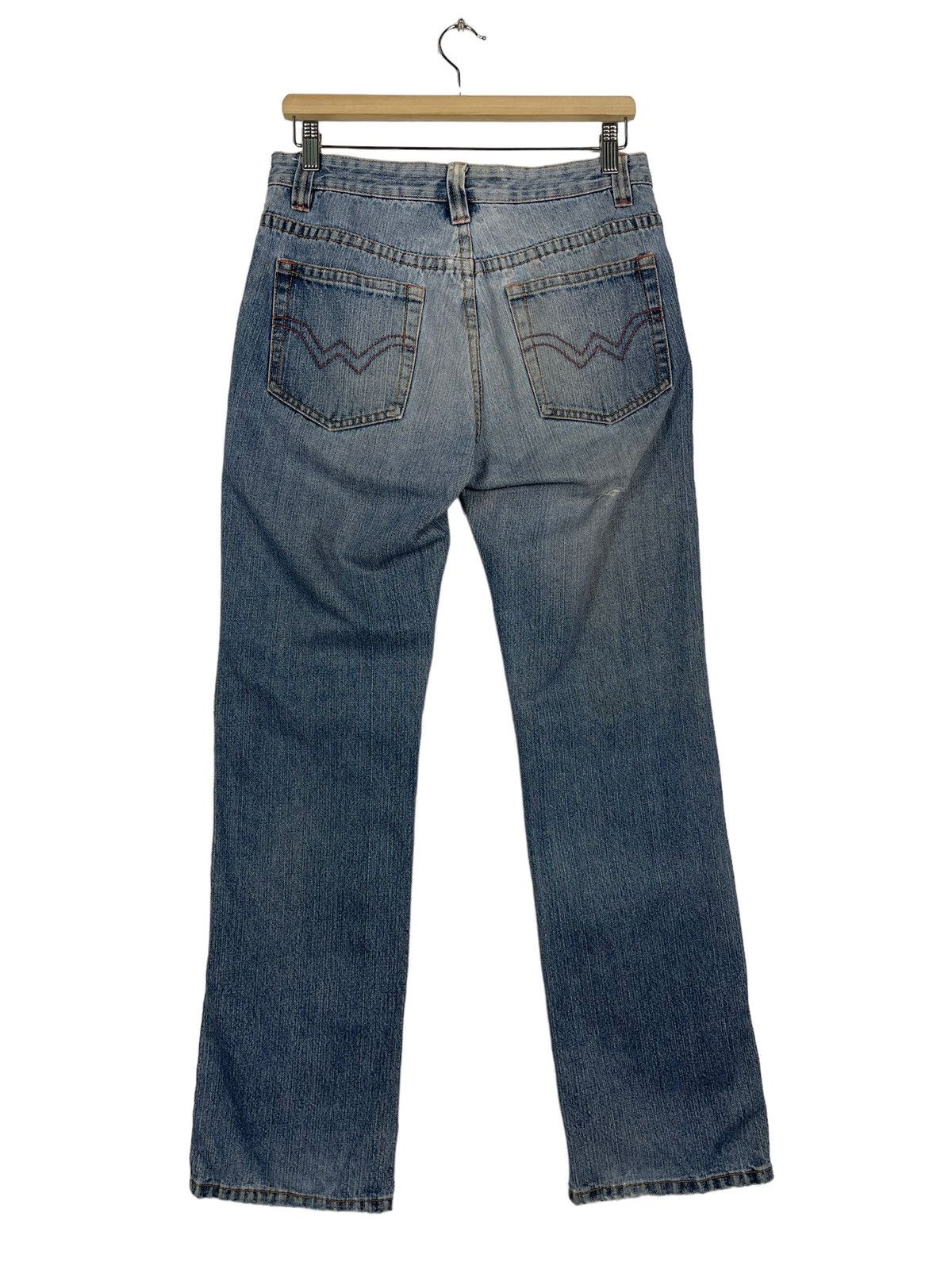 Japanese Brand Meterbonwe Faded Blue Zipper Fly Jeans Size US 30 / EU 46 - 7 Thumbnail