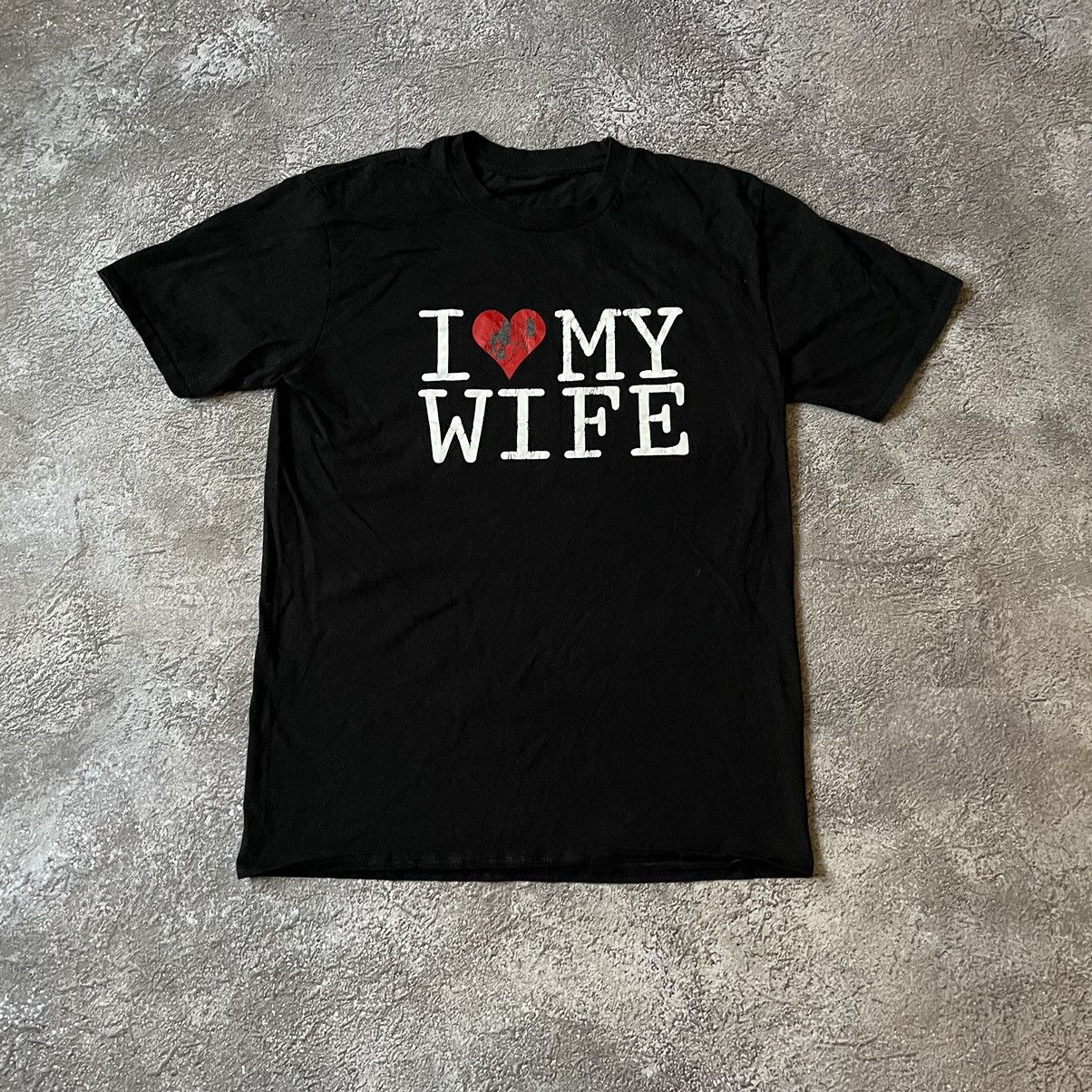 Vintage Vintage Y2K Black Graphic Slogan Tee I Love My Wife Slim M Size US M / EU 48-50 / 2 - 2 Thumbnail