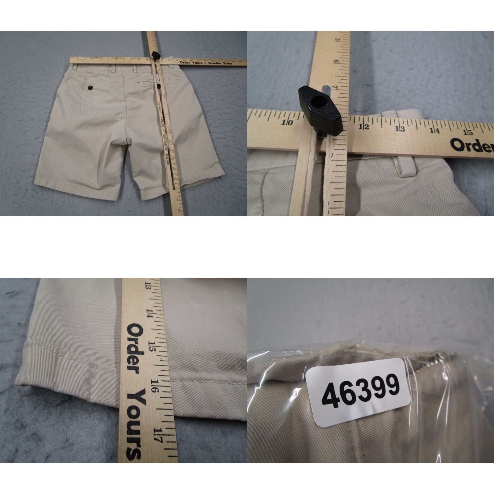 Vintage MR. P PORTER Shorts Mens 28 Beige Flat Front 7" Organic Blend Classic Casual Beach Nautical Sports Pockets 5-Pocket Style Chino Button Zip Mens Size US 28 / EU 44 - 8 Thumbnail