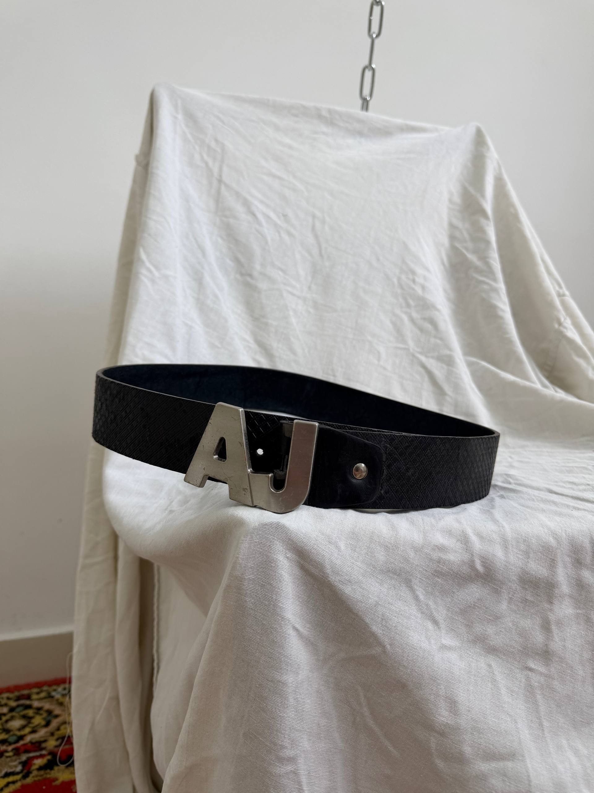 Armani Vintage Armani Jeans Big Logo Metal Logo Archive Belt Size ONE SIZE - 3 Thumbnail