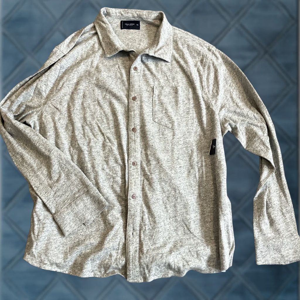 Lucky Brand Lucky Brand Shirt Regular Gray Cotton Long Sleeve Button Down Heather NWT XXL Men Size US XXL / EU 58 / 5 - 1 Thumbnail