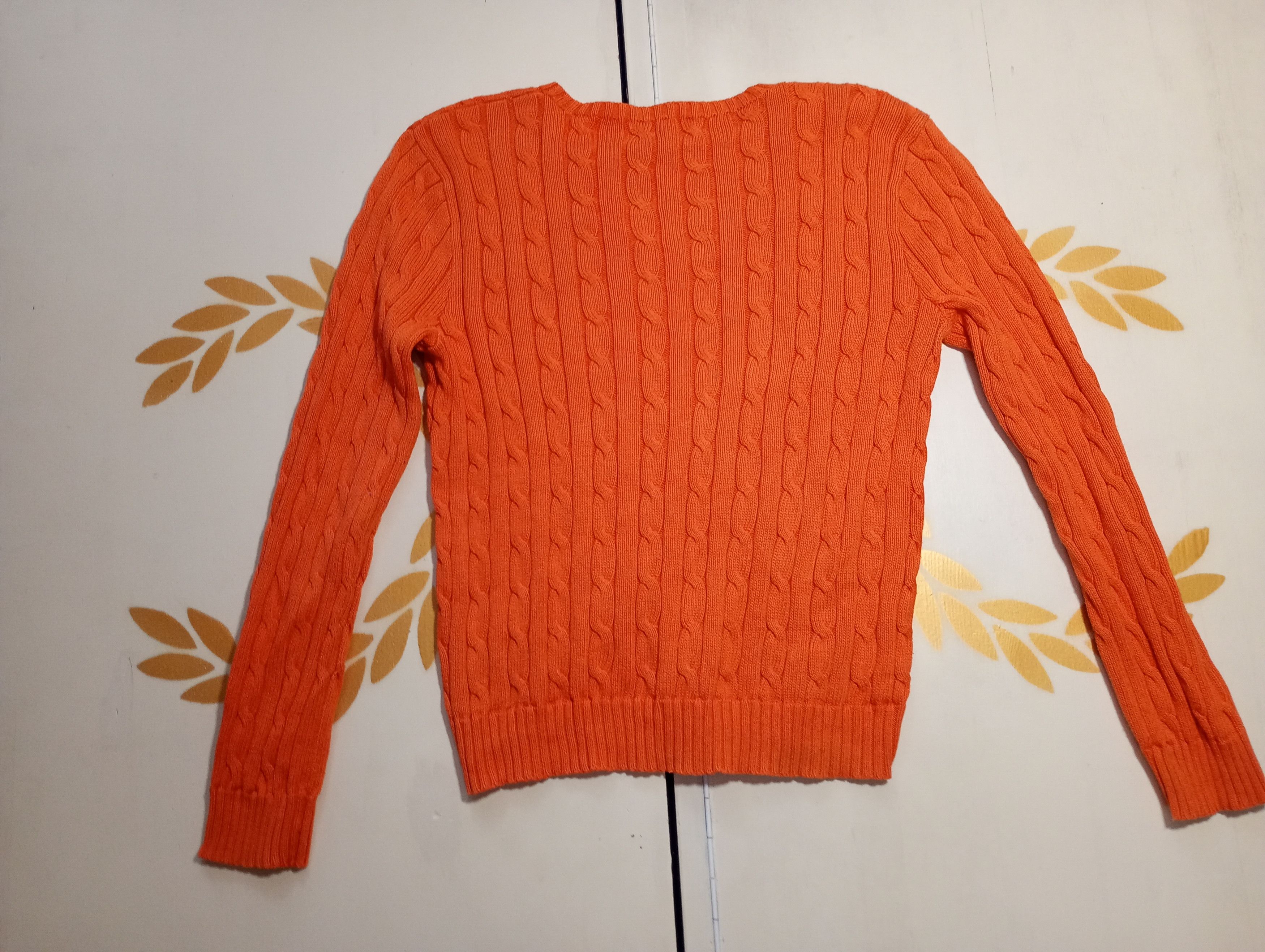 Polo Ralph Lauren Polo Ralph Lauren Women's V-Neck Cable Knit Jumper Size L / US 10 / IT 46 - 8 Thumbnail