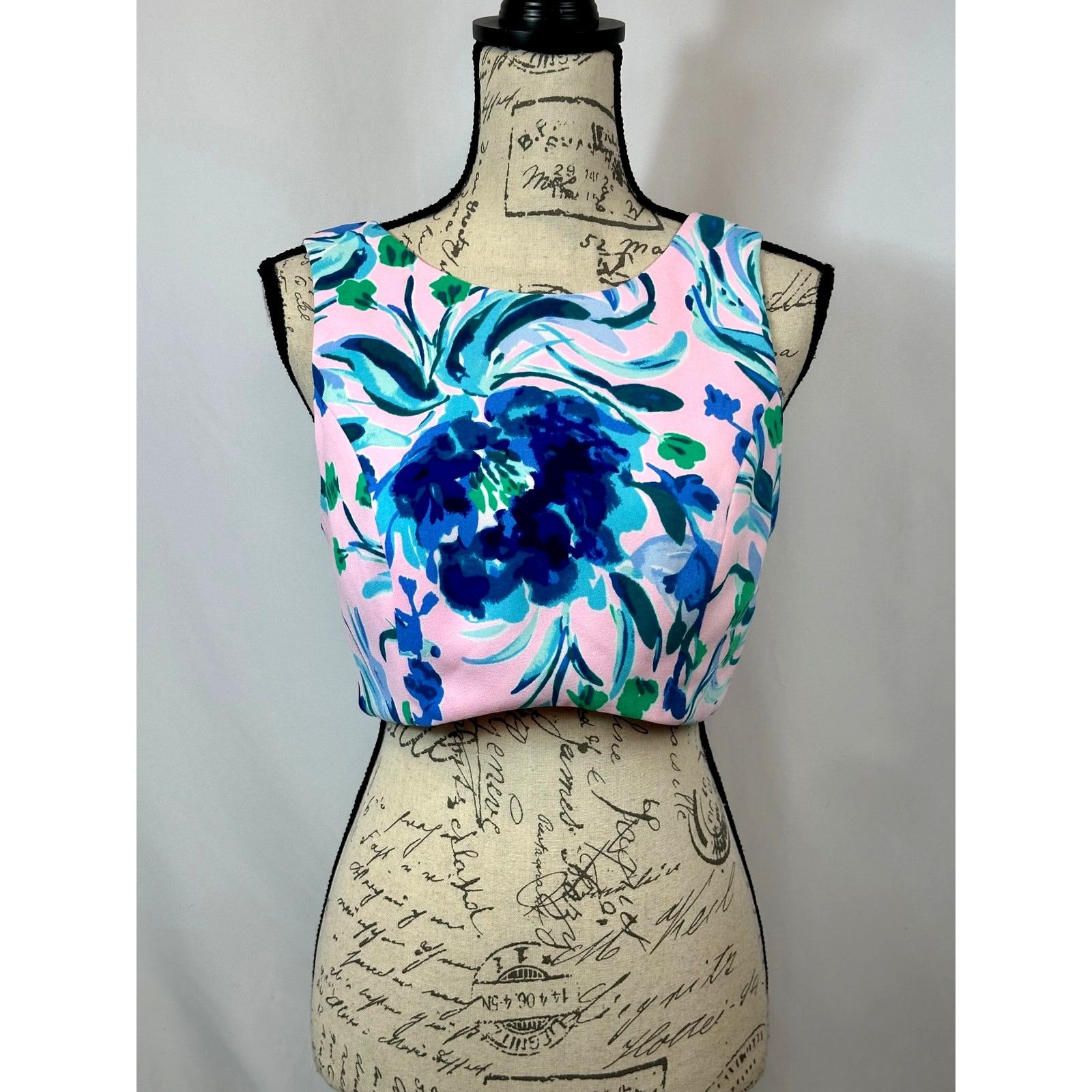 Lilly Pulitzer Lilly Pulitzer Jemma Crop Top Floral Print Sleeveless 4 Size S / US 4 / IT 40 - 6 Thumbnail
