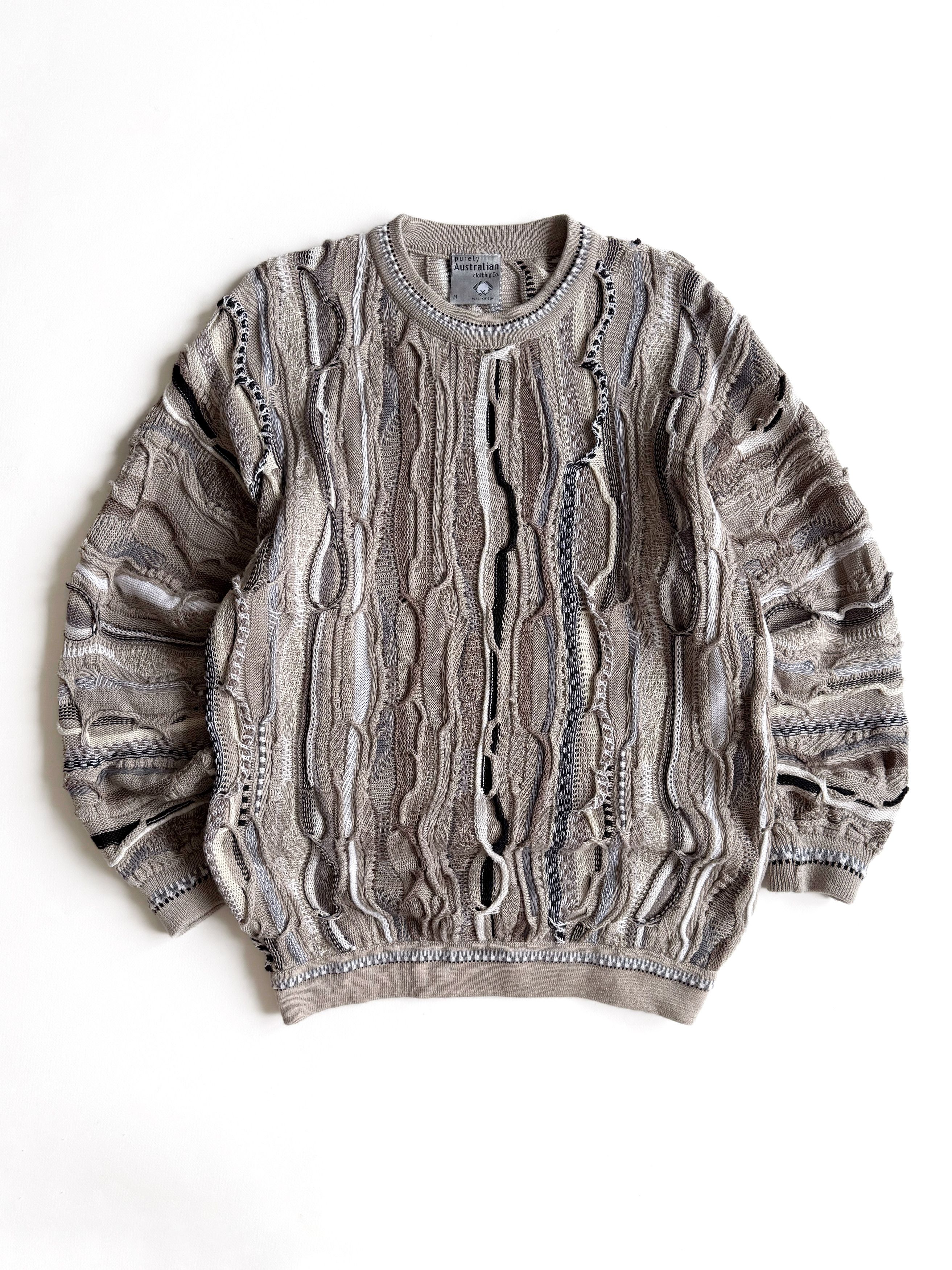 Vintage Vintage Coogi Style 3D Patterned Knit Sweater Biggie (M) Size US M / EU 48-50 / 2 - 1 Thumbnail