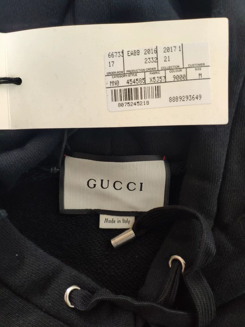 Gucci Gucci Angry cat embroidery applique made old hooded sweatsh Size US M / EU 48-50 / 2 - 3 Thumbnail