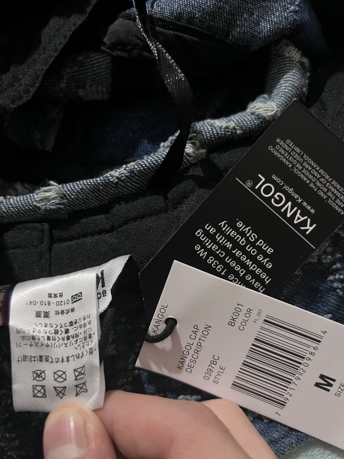 Japanese Brand × Kangol New Kangol Panama Denim Blue One Size Size ONE SIZE - 3 Thumbnail