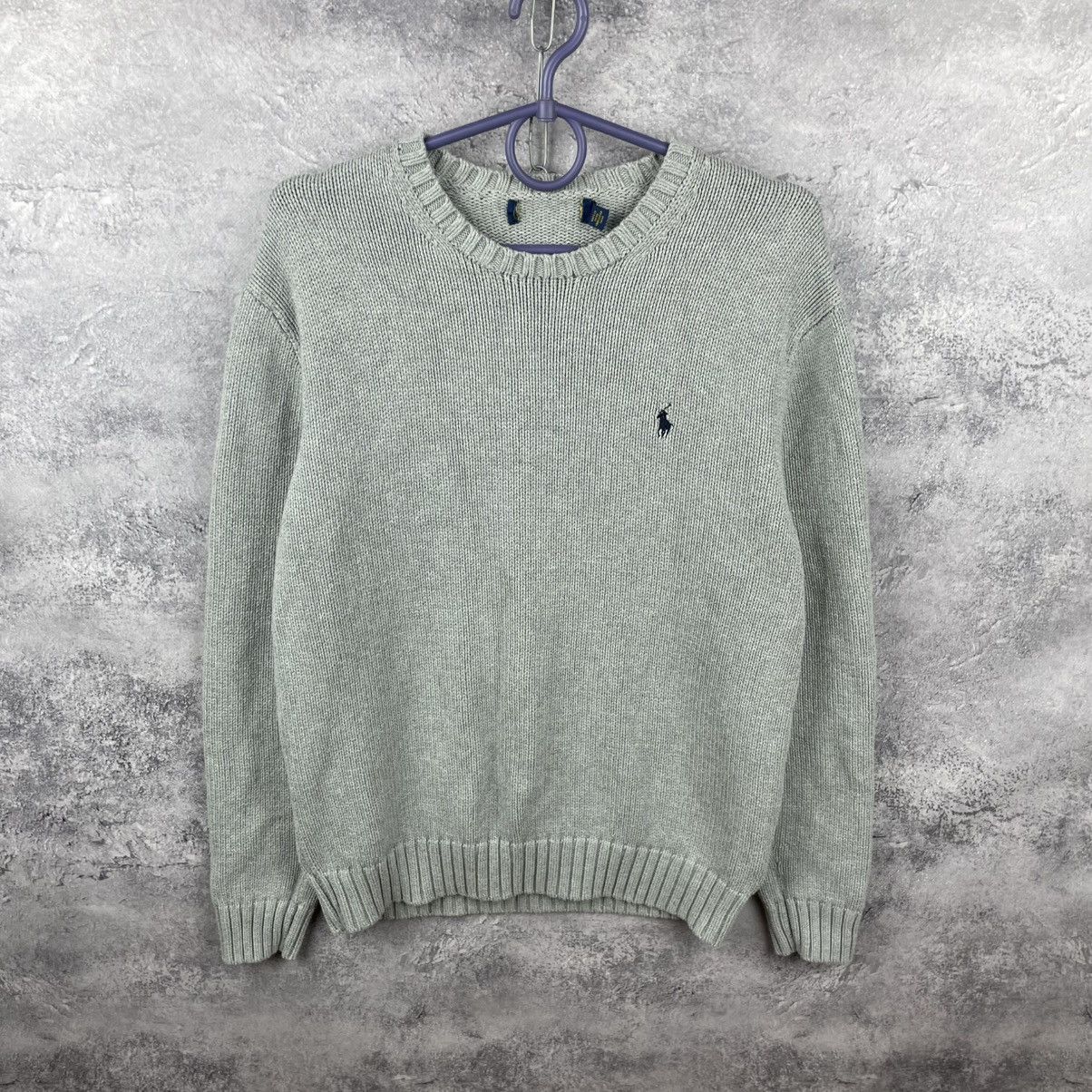 Polo Ralph Lauren Vintage Polo Ralph Lauren Sweater Gray Knit Cotton Size US M / EU 48-50 / 2 - 1 Thumbnail