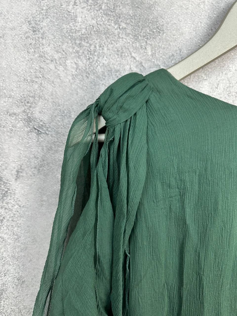 Vintage Gina Fratini Vintage 1970s Pure Silk Chiffon Draped Dress Size M / US 6-8 / IT 42-44 - 7 Thumbnail