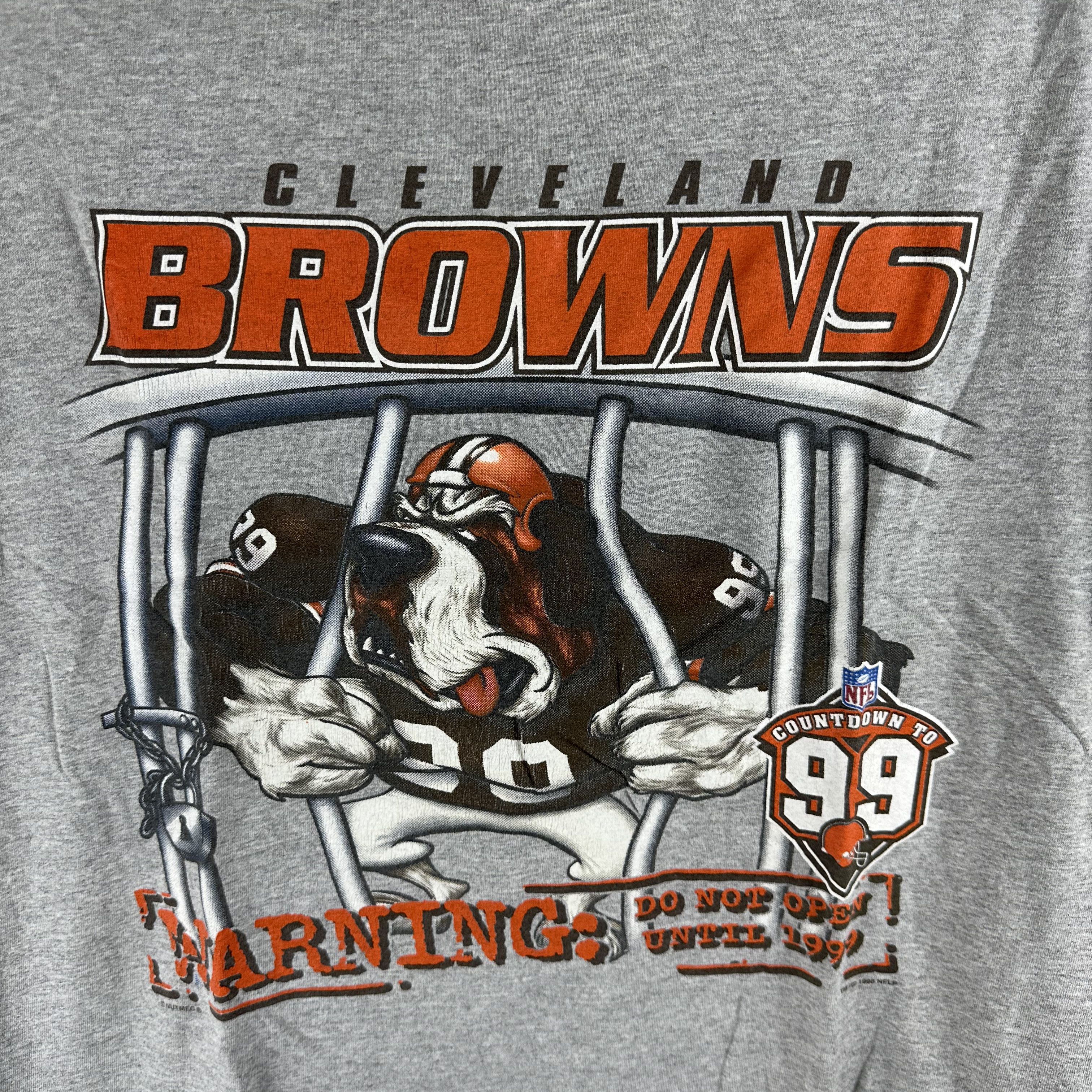 Vintage Vintage Cleveland Browns Countdown to 1999 NFL T-shirt Size US L / EU 52-54 / 3 - 2 Thumbnail