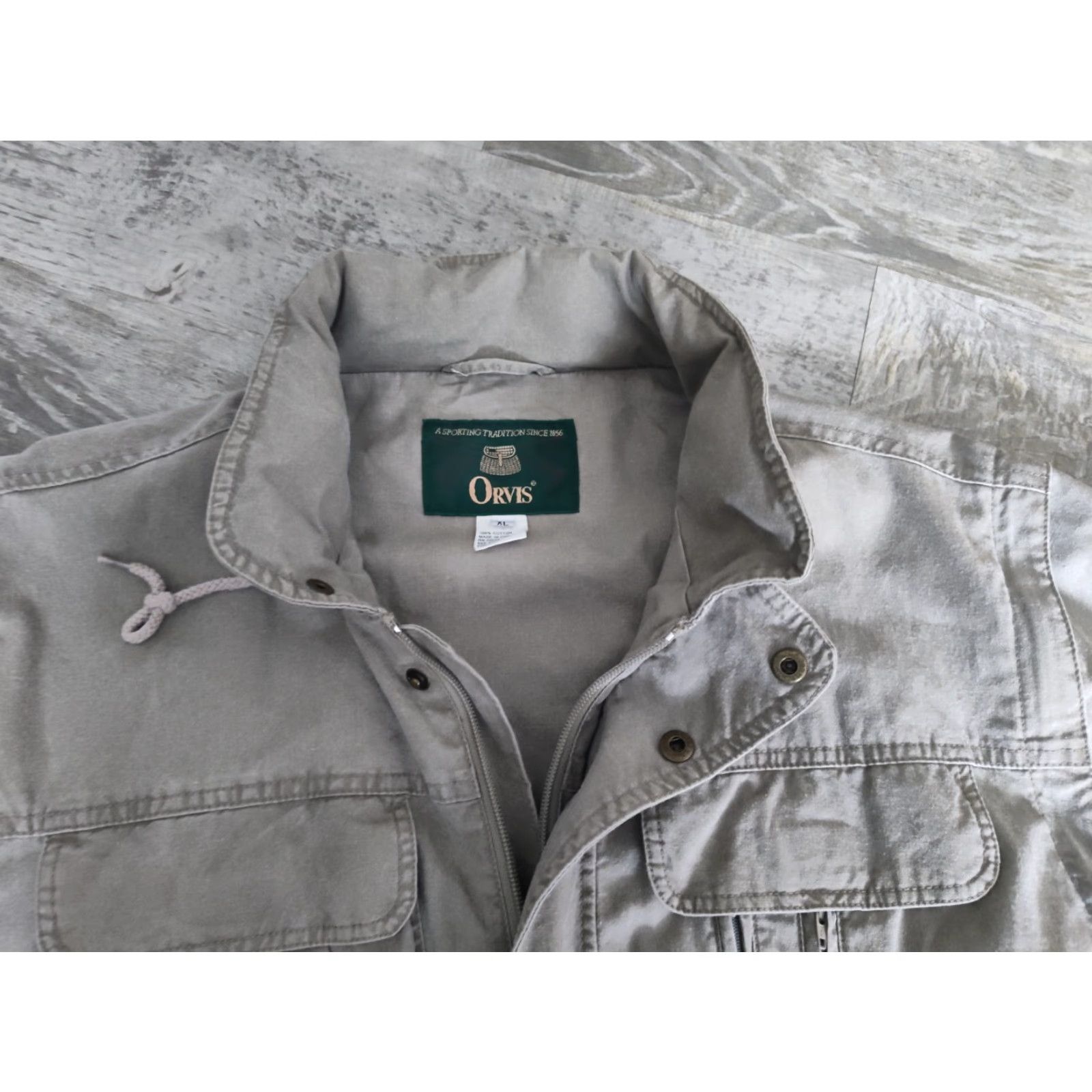 Orvis Vtg Orvis Mens Safari Fishing Military Utility Jacket Olive Green XL Packed Hood Size US XL / EU 56 / 4 - 6 Thumbnail
