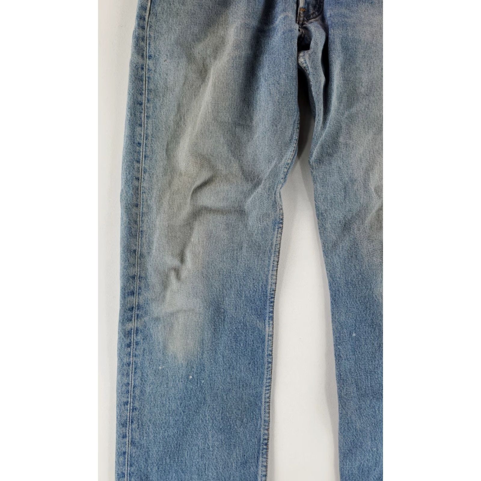 Levi's Levi's 501 Jeans Whiskering Mens 32x34 Hemmed 32 Blue Straight 501 Men Inseam 31 Regular Size US 32 / EU 48 - 3 Thumbnail