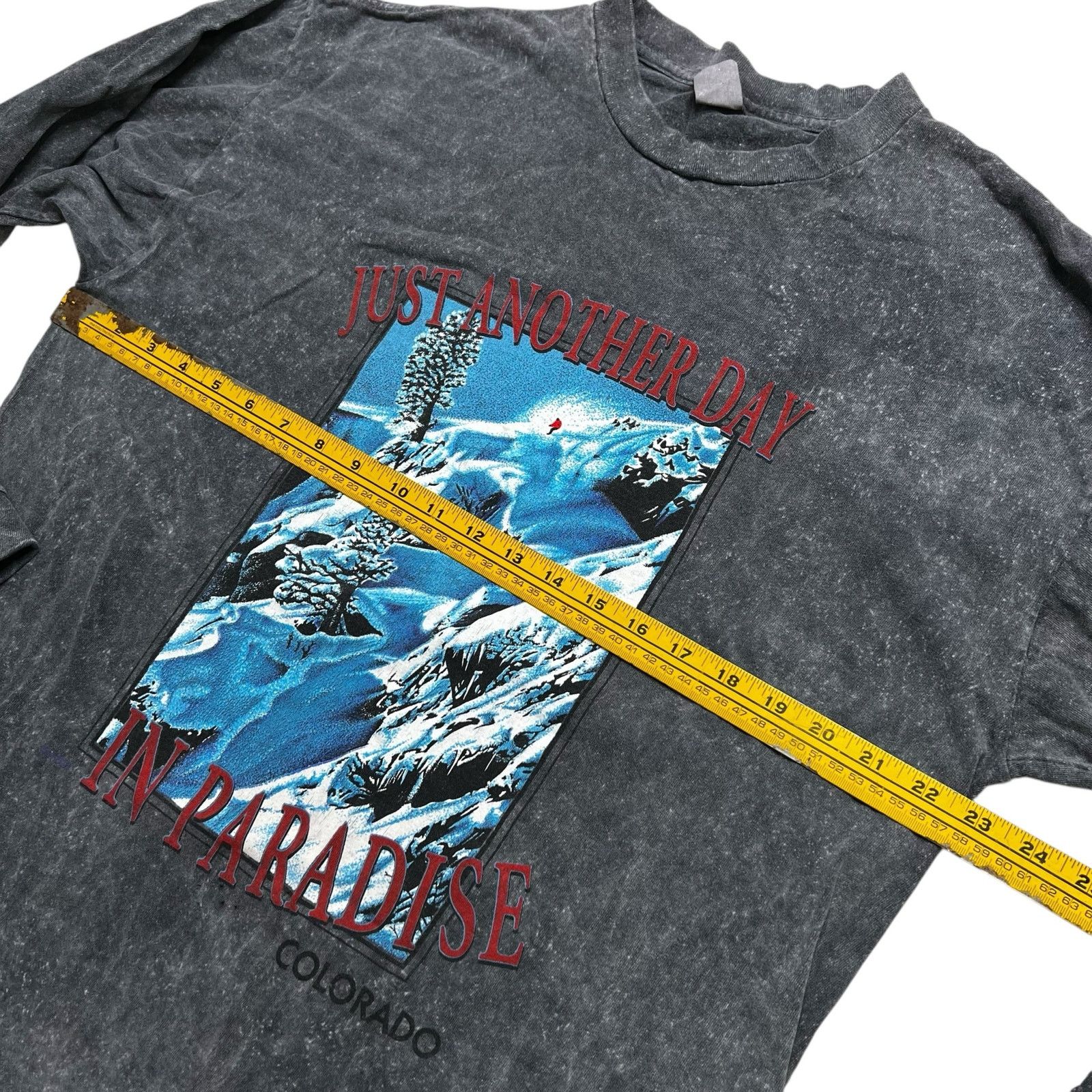 Vintage Vintage gray long-sleeve t-shirt "Just Another Day XL Size US L / EU 52-54 / 3 - 6 Thumbnail
