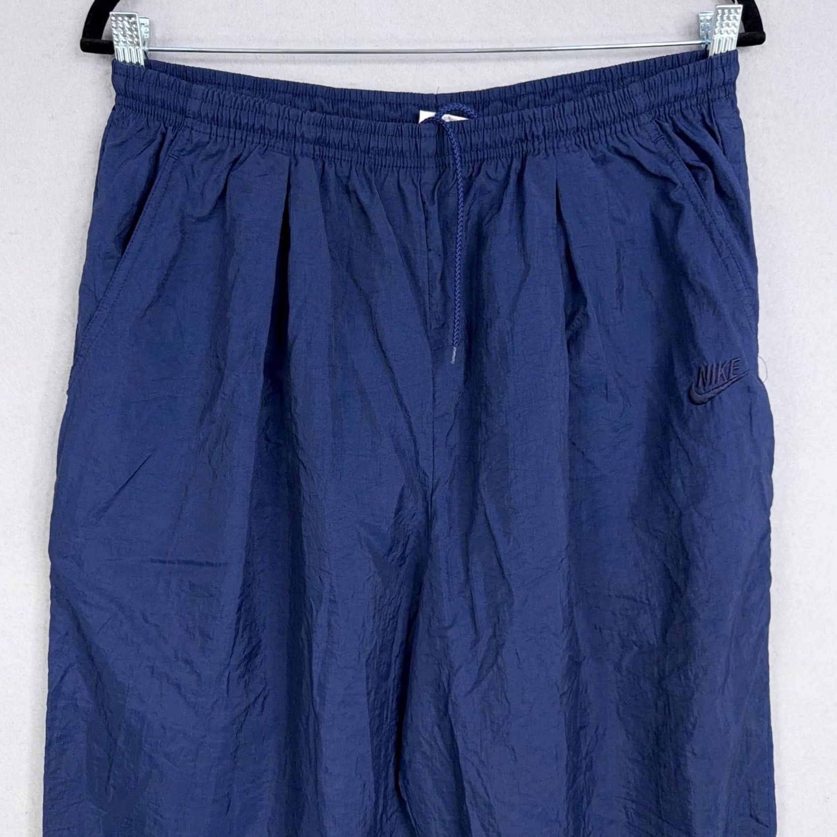 Nike Nike Pants Mens XL Blue Track Windbreaker Ankle Zip Pockets Nylon Tapered Sports Baggy Casual Activewear Size US 36 / EU 52 - 2 Thumbnail