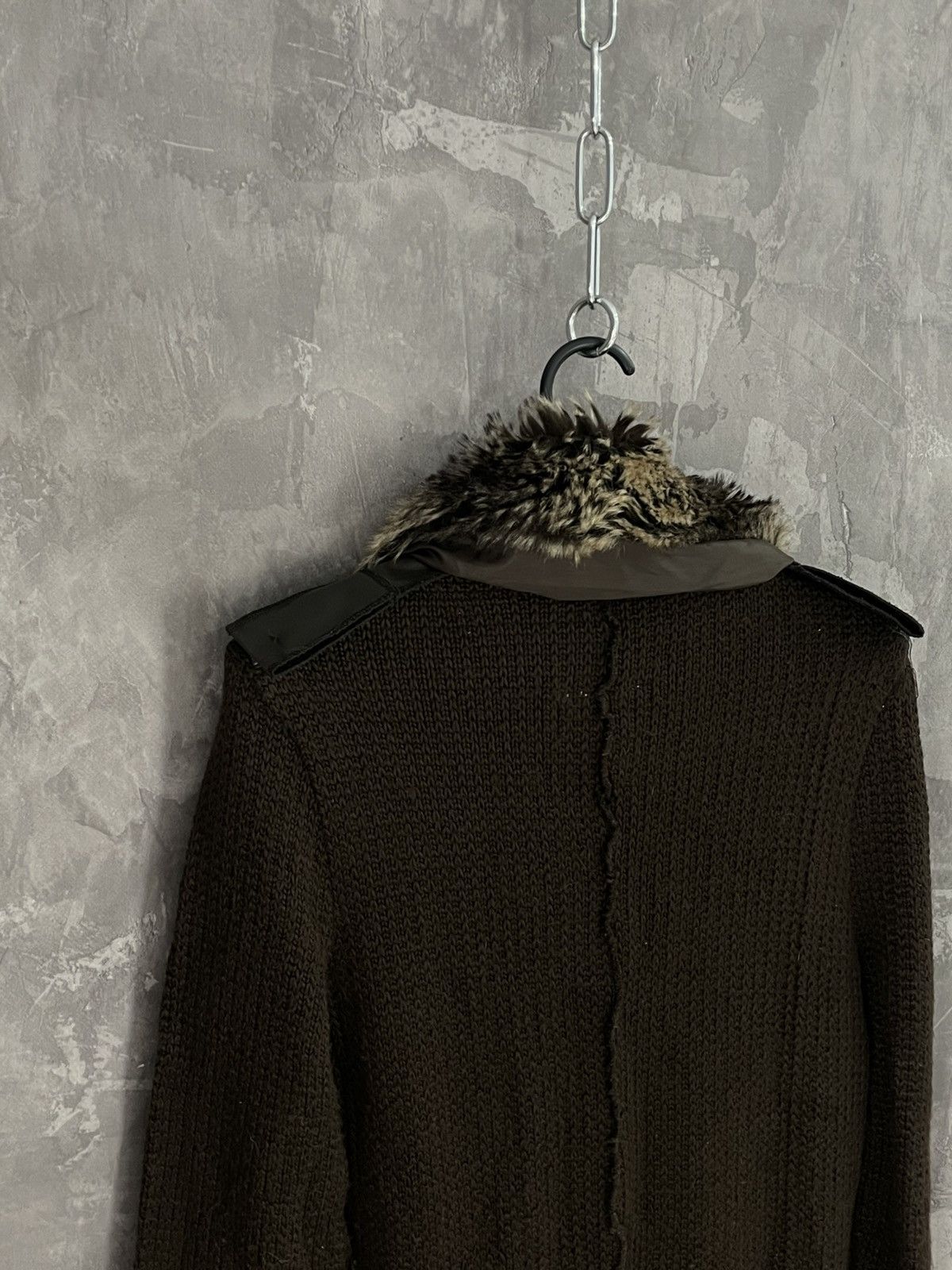 Dolce & Gabbana × If Six Was Nine × Japanese Brand Vintage D&G Dolce & Gabbana Long Faux Fur Y2K Sweater Size L / US 10 / IT 46 - 9 Thumbnail