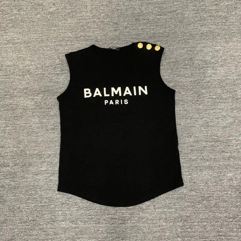 Balmain Balmain Black Cotton T-Shirt for Women 0089 Size S / US 4 / IT 40 - 1 Thumbnail