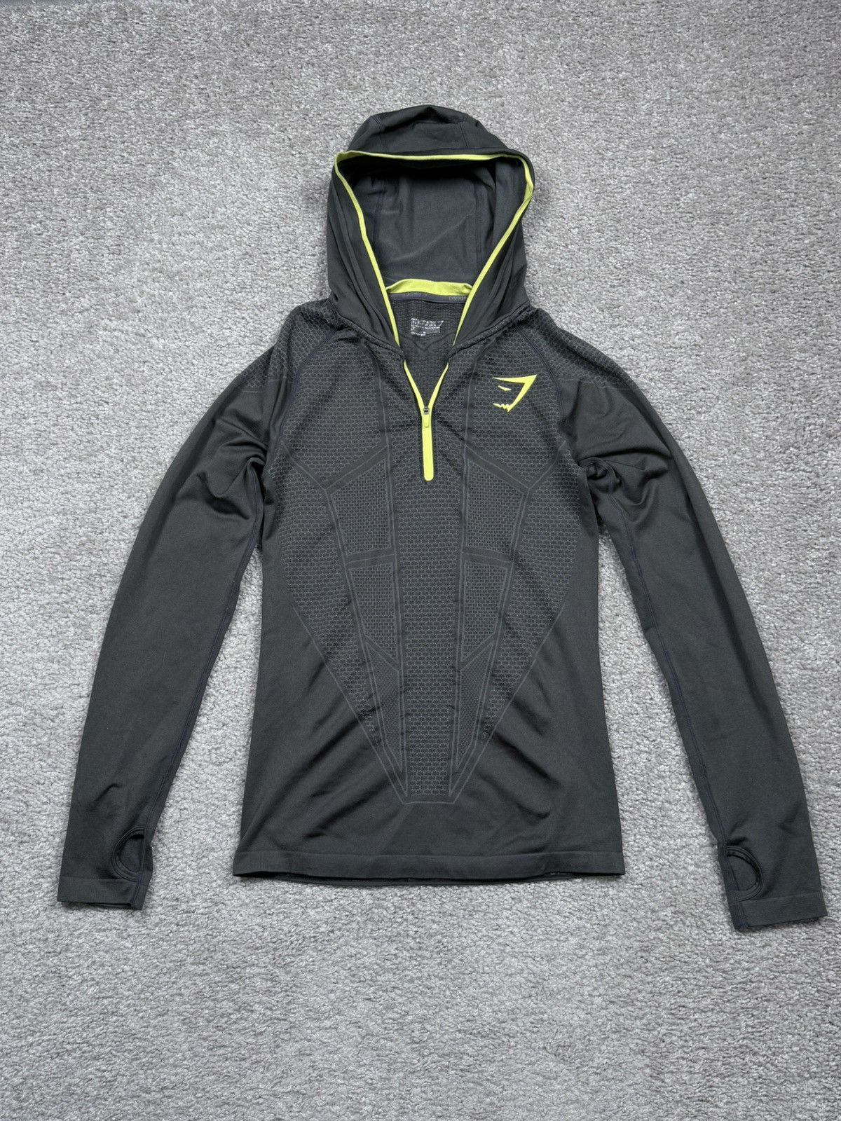 Gymshark Gymshark Onyx V3 Compression Hoodie Black Onyx ✓DAVID