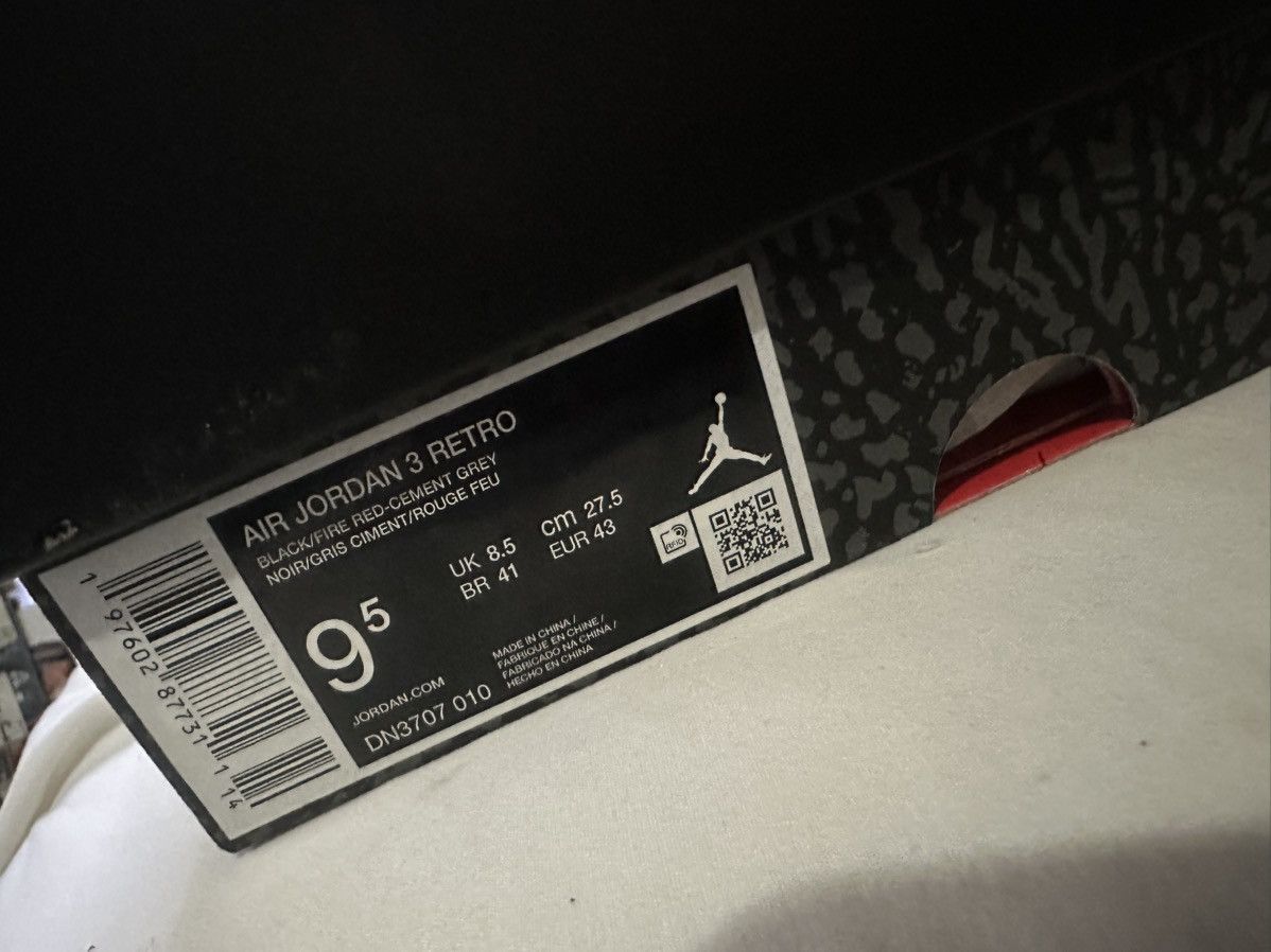 Jordan Brand Black cement 3 Jordan Size US 9.5 / EU 42-43 - 5 Thumbnail