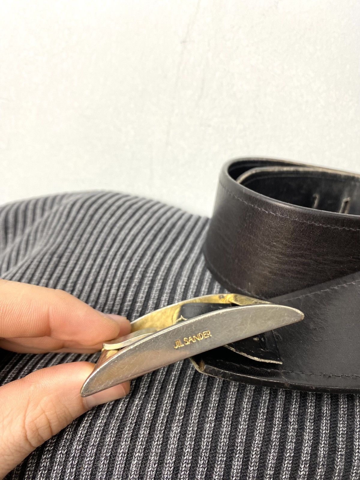 Japanese Brand × Jil Sander Vintage Jil Sander Leather Belt Luxury Archive Size ONE SIZE - 4 Thumbnail