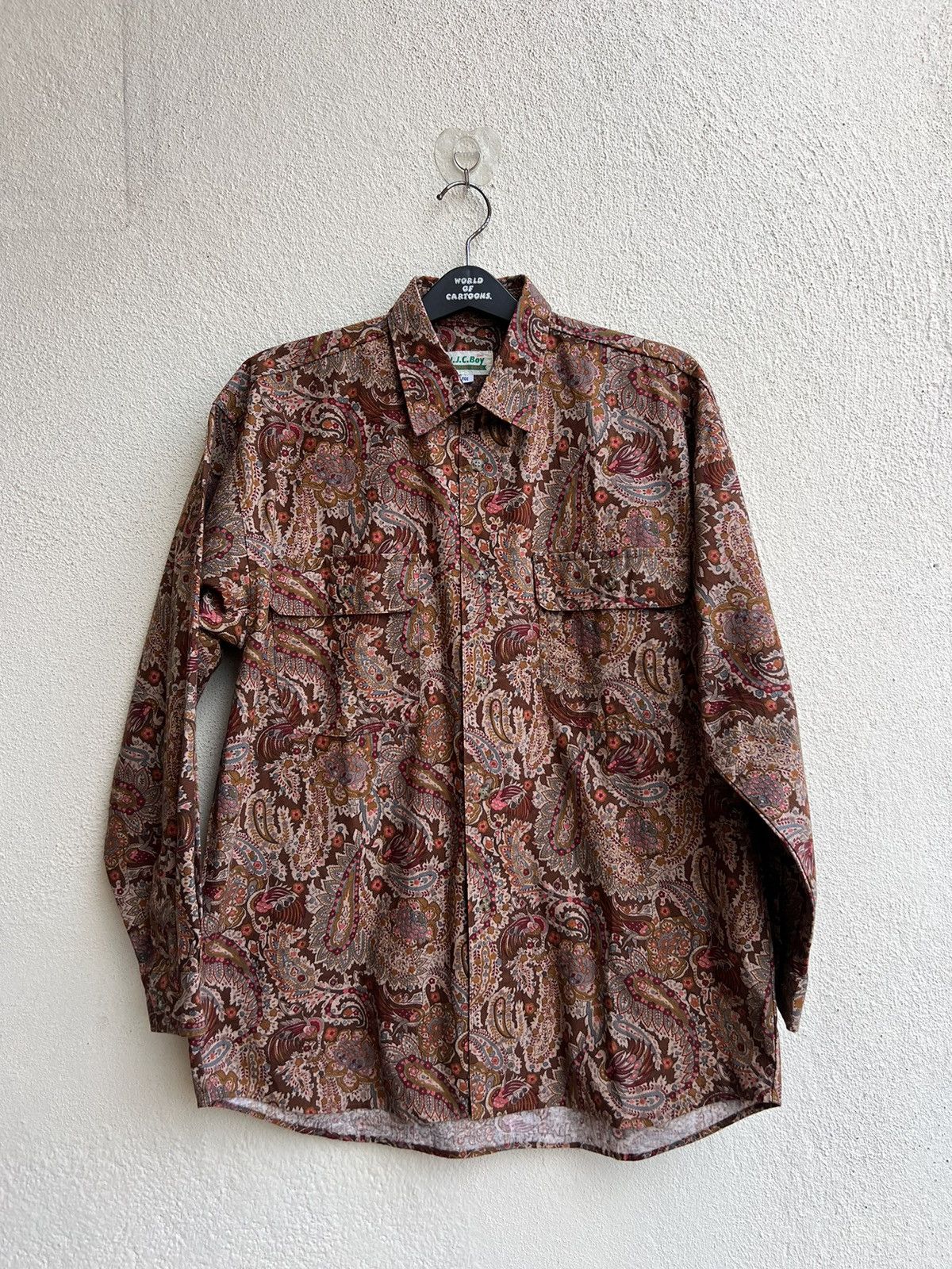 Vintage Vintage J.J.C. BOY Japan Floral Flower LS Size US L / EU 52-54 / 3 - 21 Thumbnail