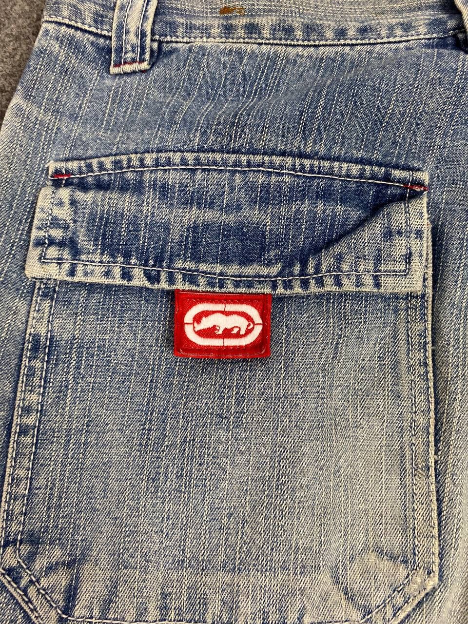 Ecko Unltd. vintage 90s ecko function baggy cargo denim nice design Size US 31 - 4 Thumbnail