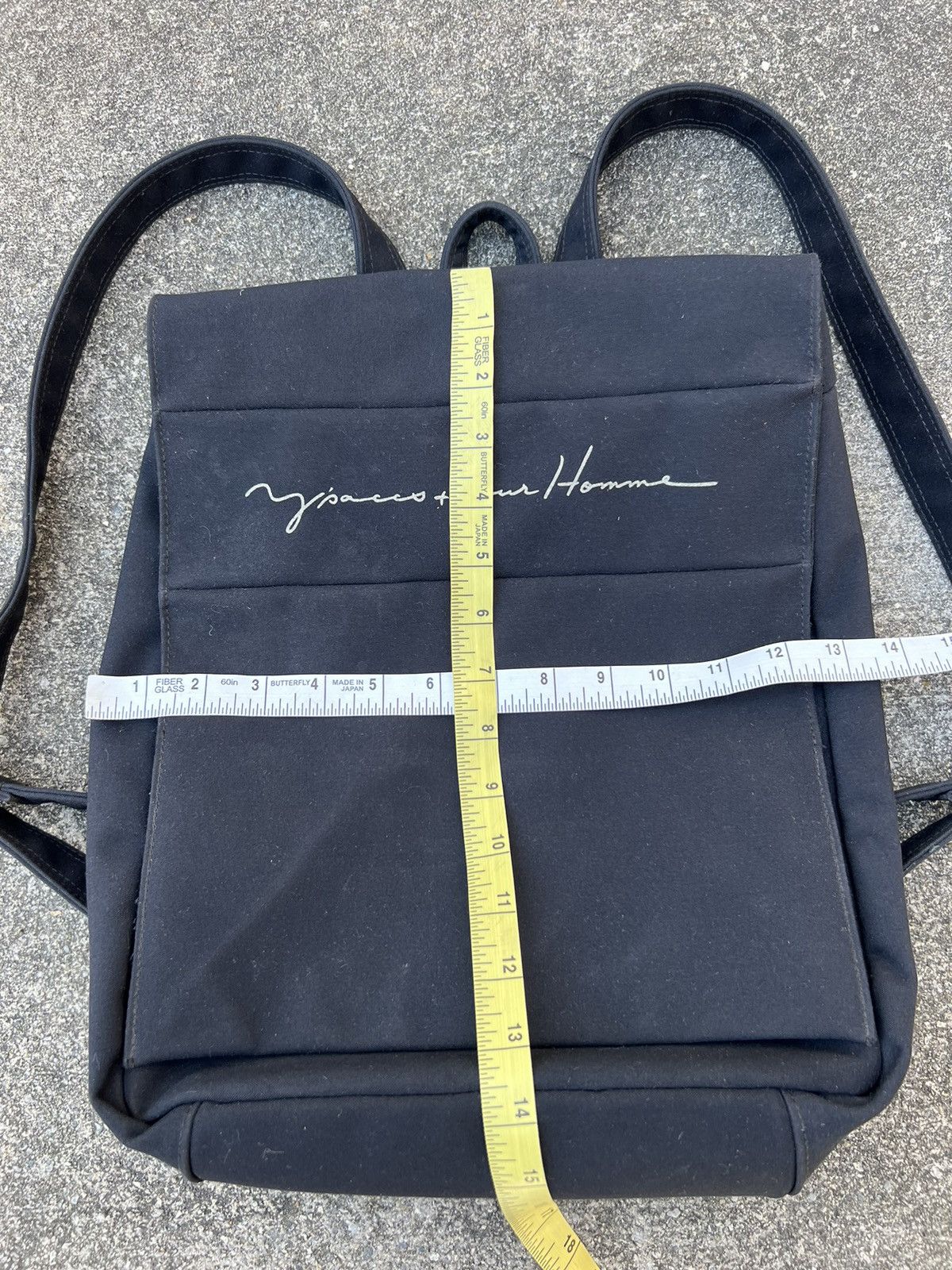 Yohji Yamamoto VTG Yohji Yamamoto Y’saccs + Pour Homme Black Backpack Bag Size ONE SIZE - 25 Thumbnail